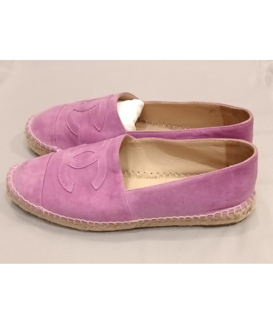 CHANEL Розовые замшевые эспадрильи, фото 3