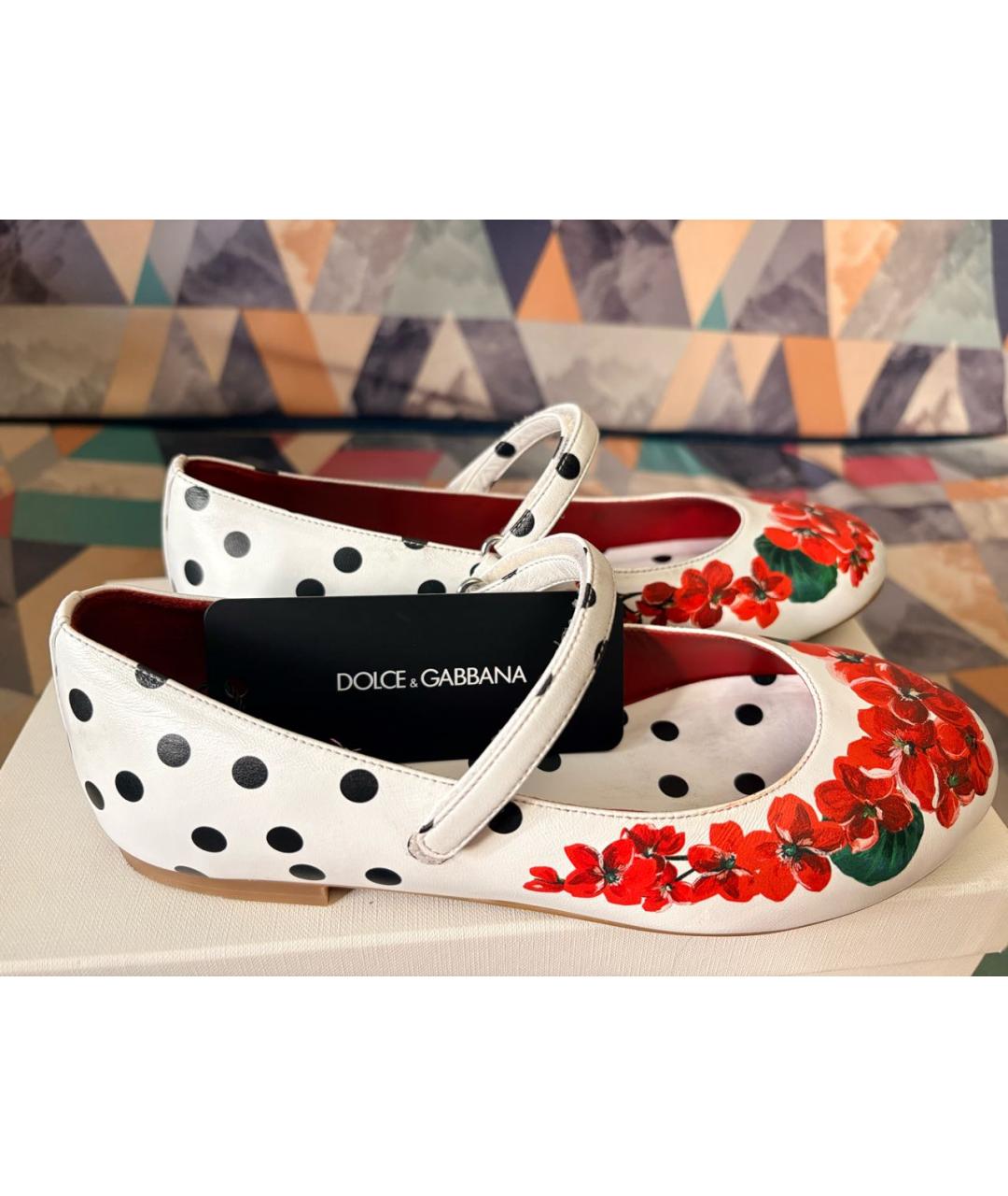 DOLCE&GABBANA Мульти кожаные балетки, фото 5