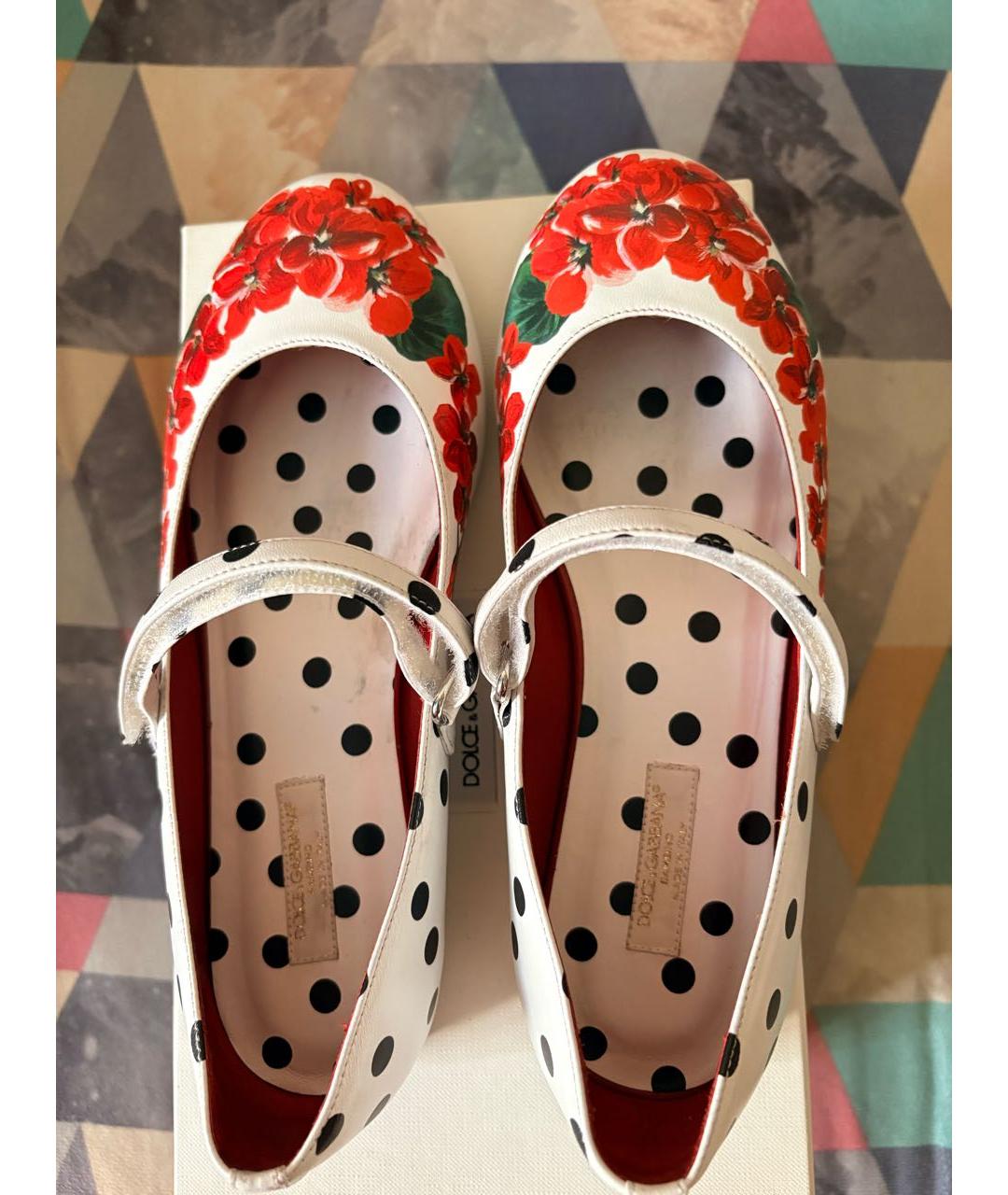 DOLCE&GABBANA Мульти кожаные балетки, фото 3