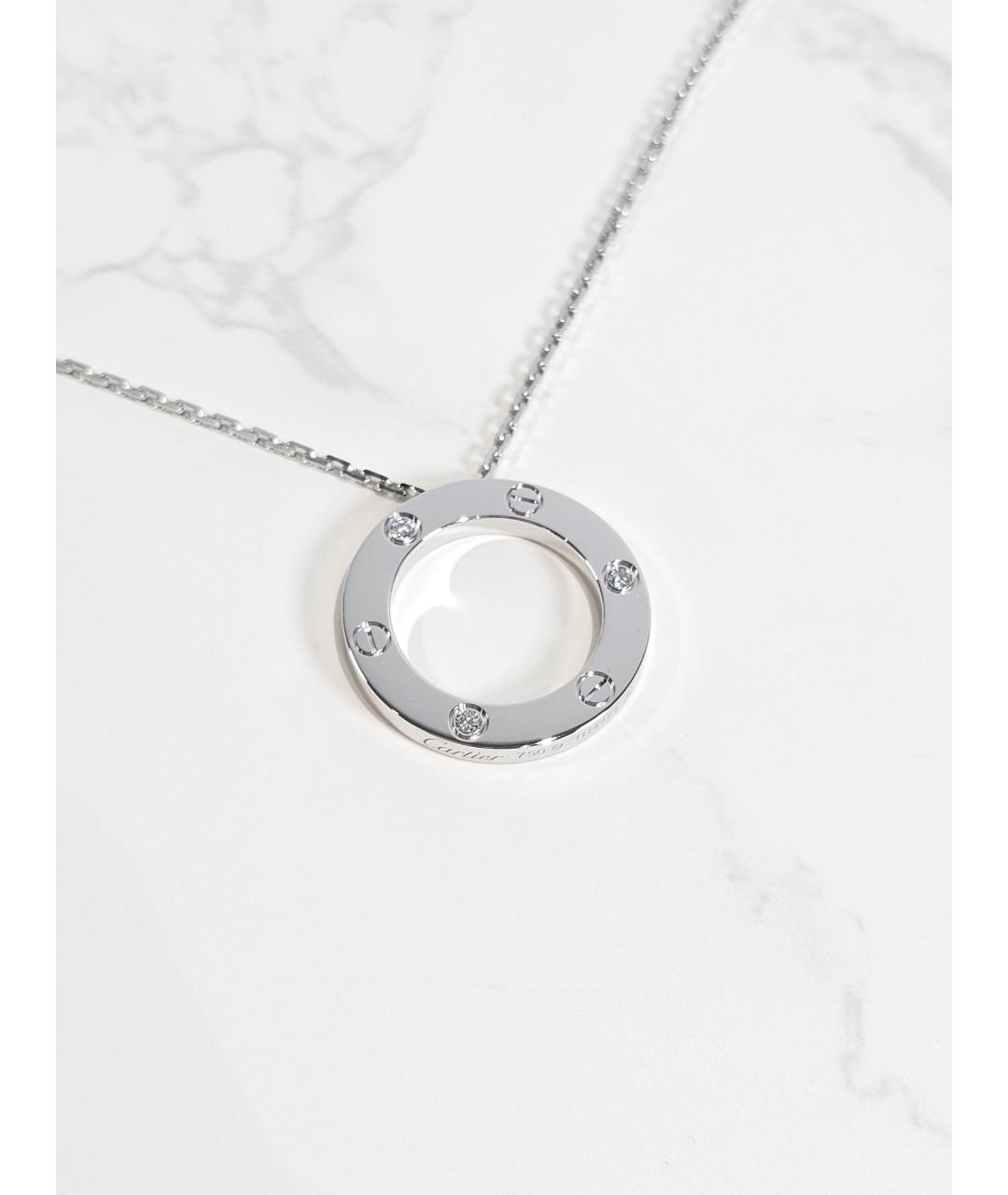 CARTIER Серебряное колье из белого золота, фото 2