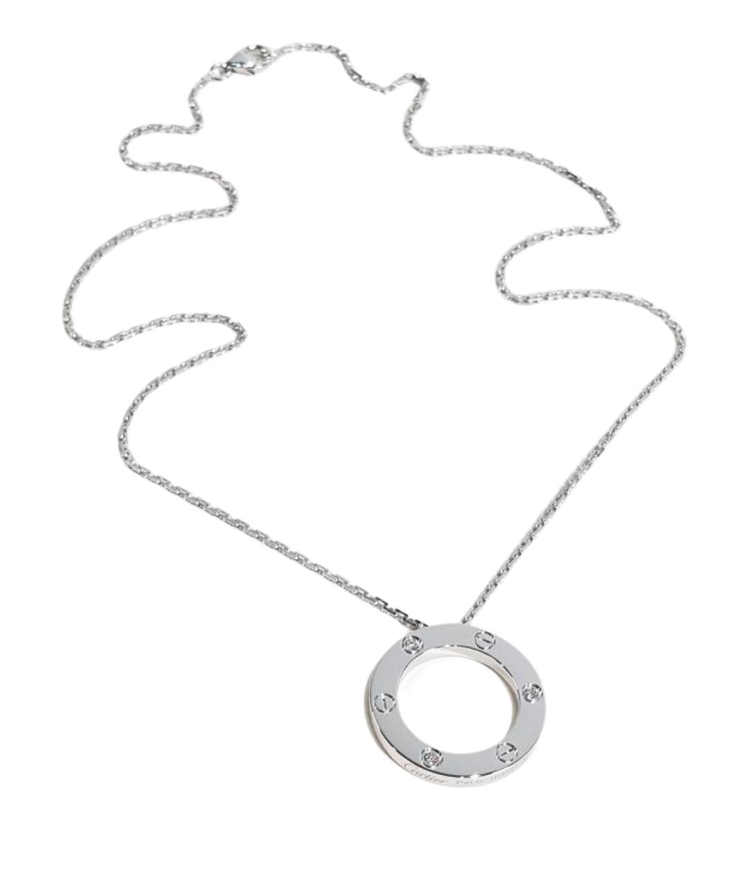 CARTIER Серебряное колье из белого золота, фото 1