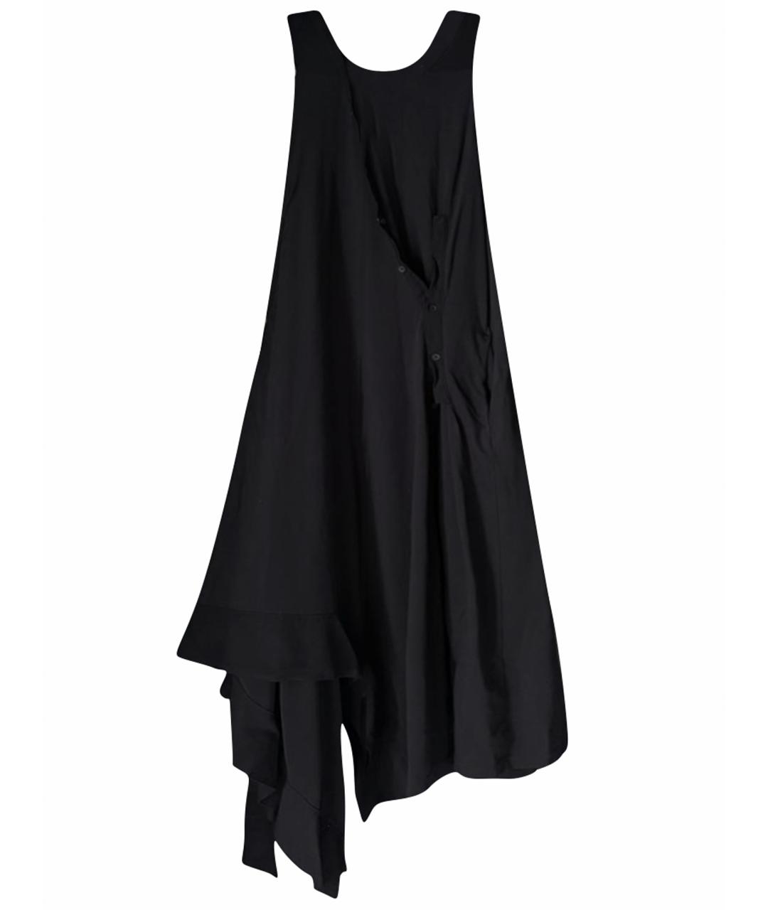 YOHJI YAMAMOTO Черное хлопковое повседневное платье, фото 1