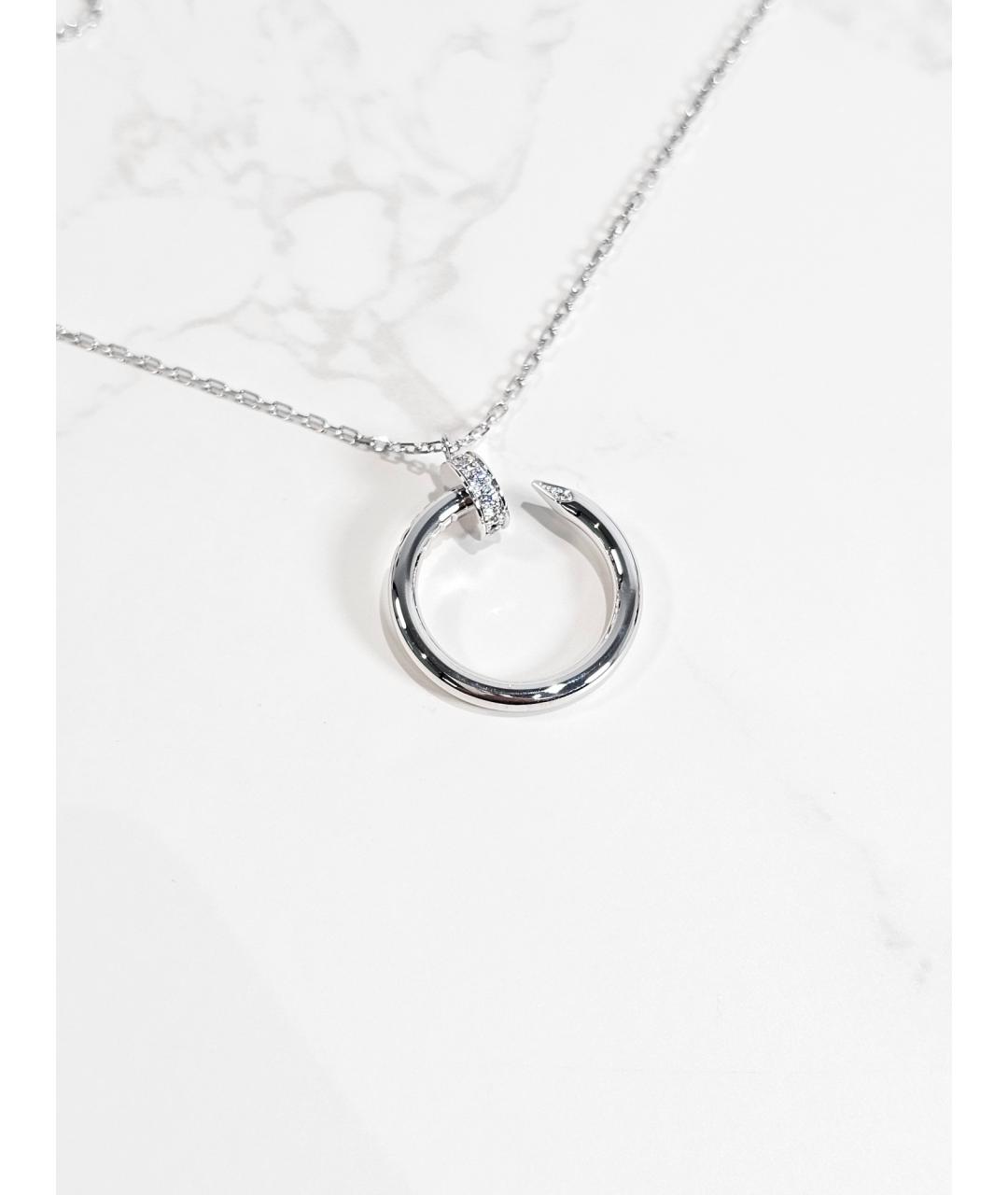 CARTIER Серебряное колье из белого золота, фото 2