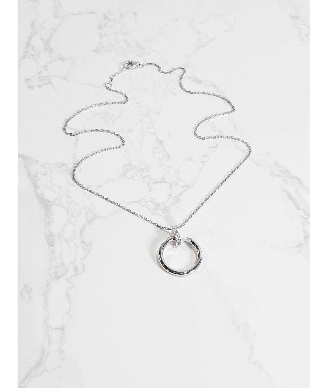 CARTIER Серебряное колье из белого золота, фото 4