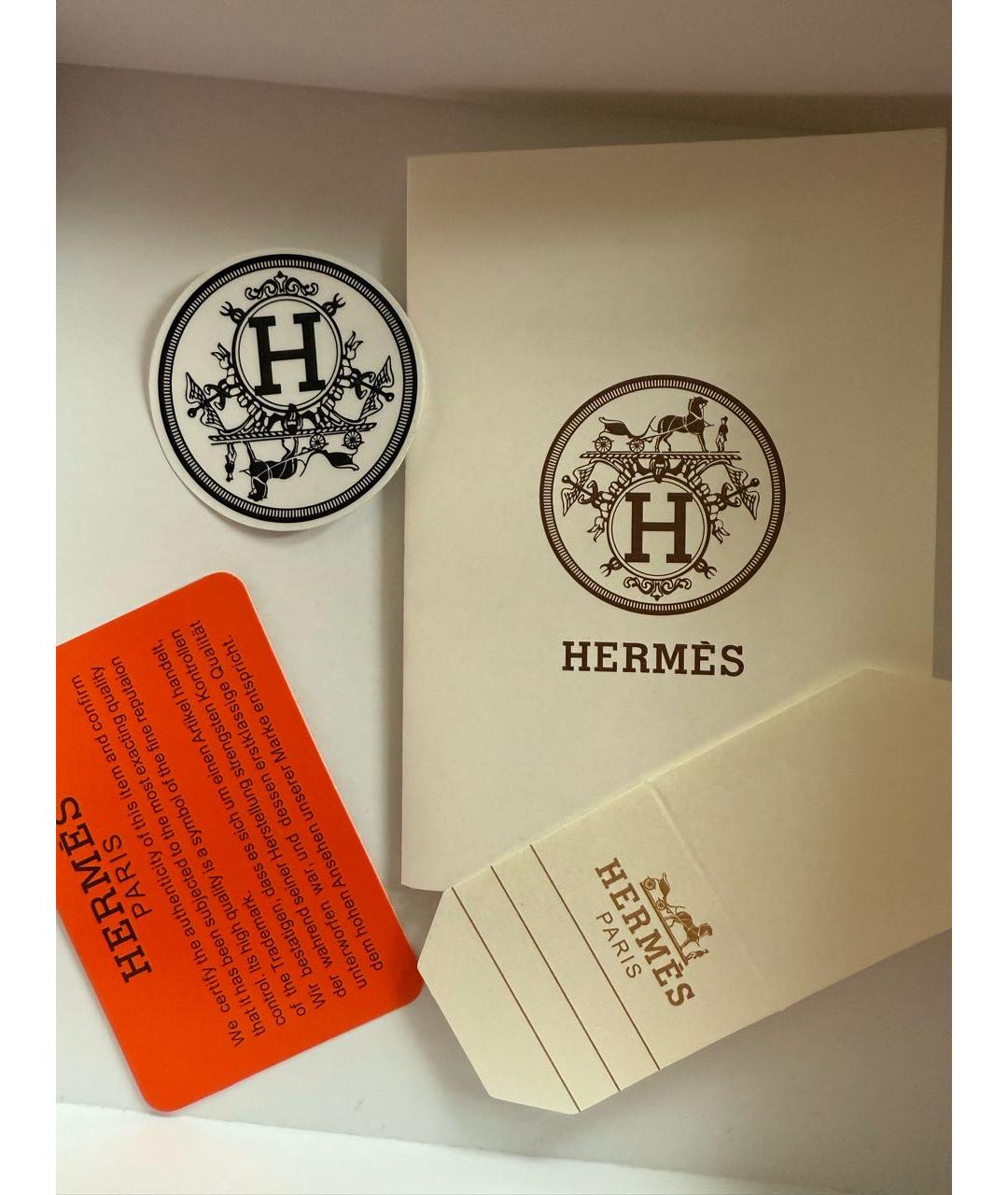 HERMES Белый кожаный ремень, фото 4