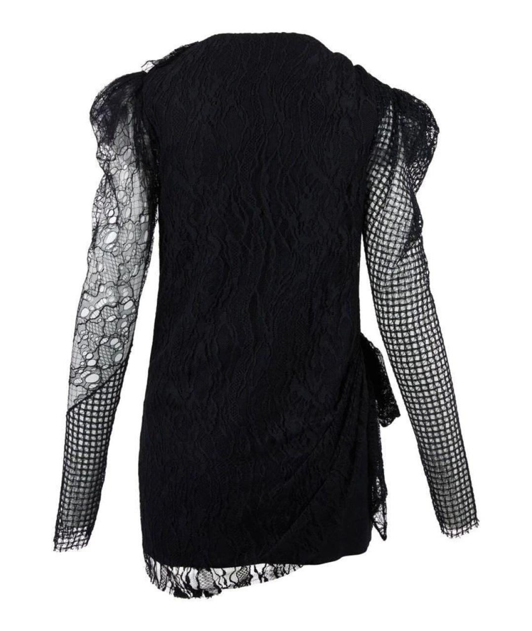SAINT LAURENT Черное хлопковое коктейльное платье, фото 2