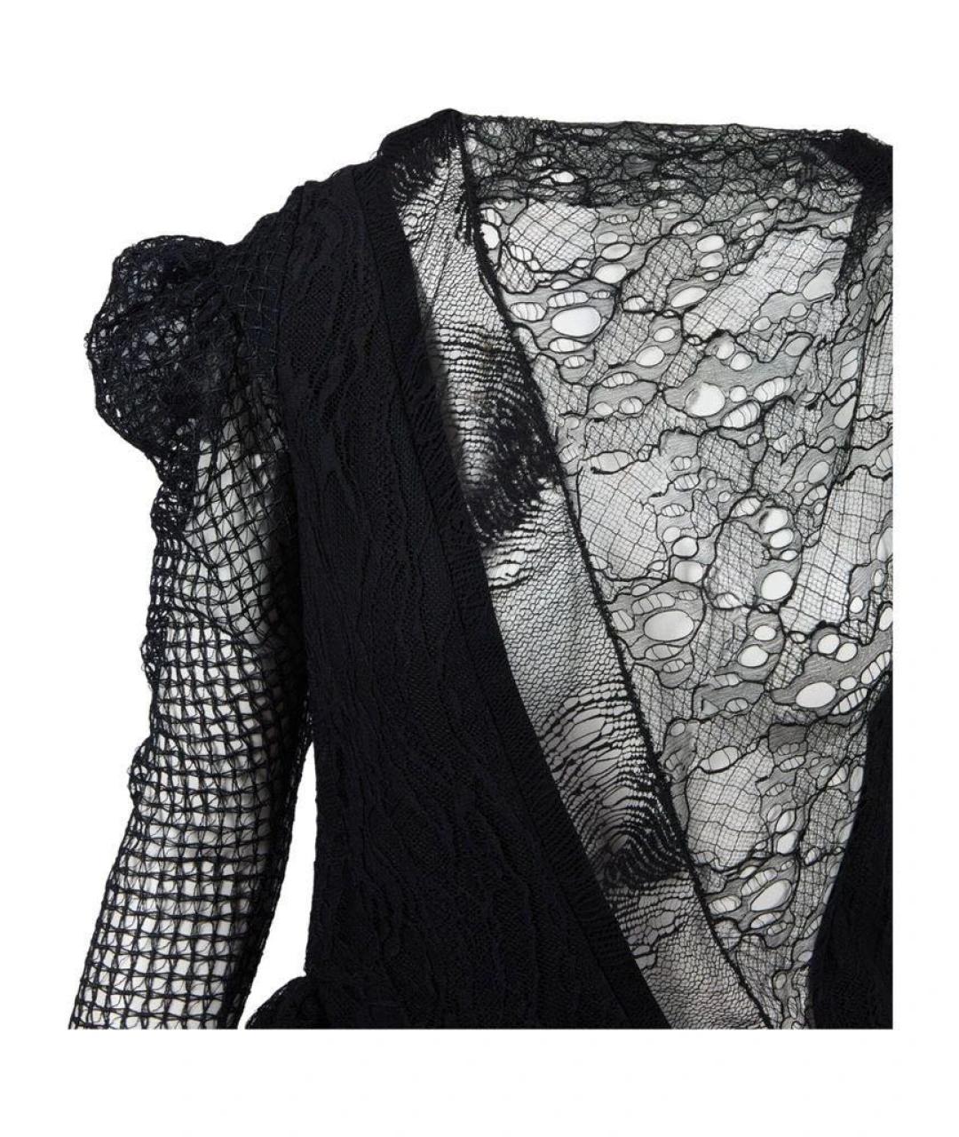 SAINT LAURENT Черное хлопковое коктейльное платье, фото 4