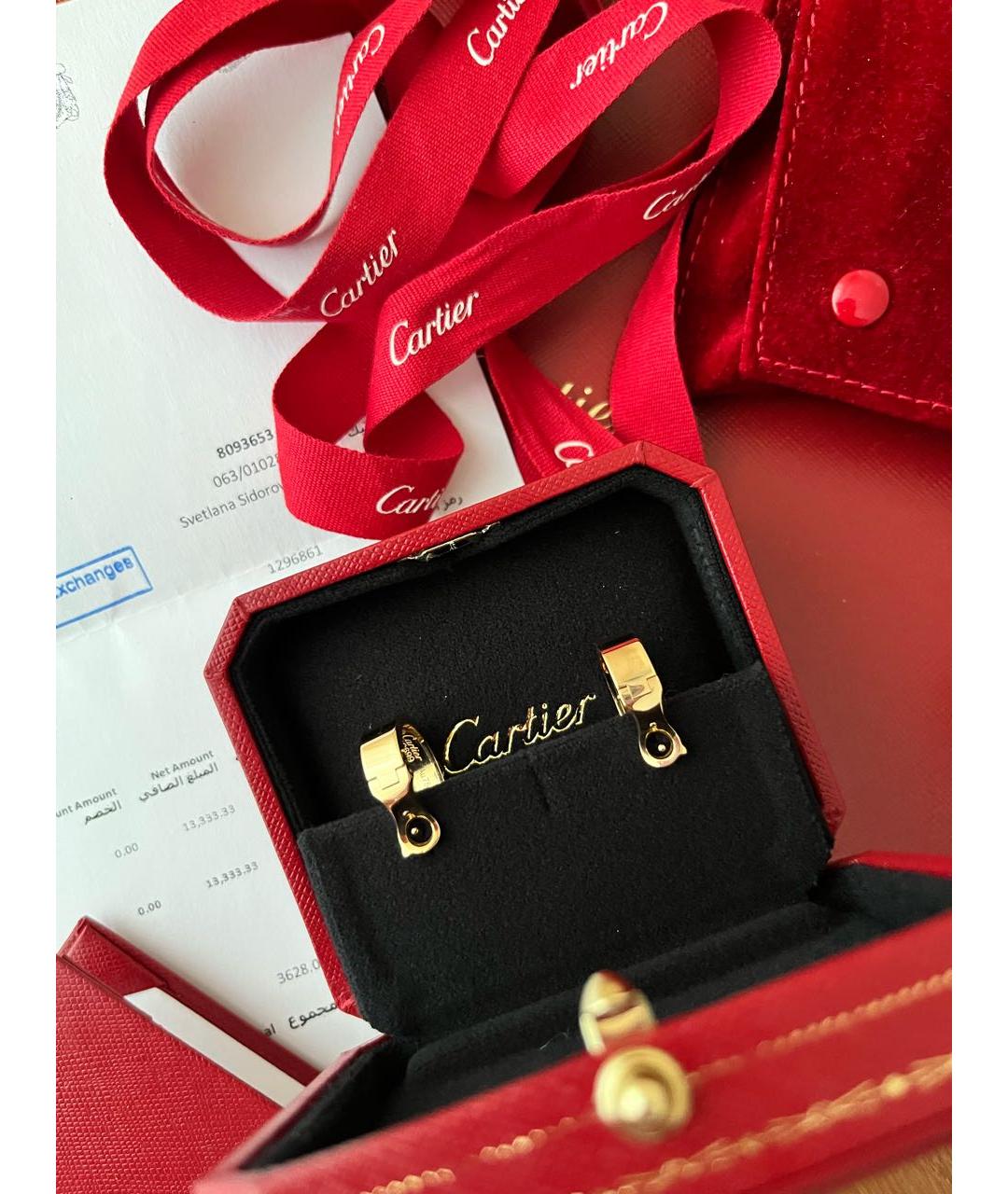 CARTIER Золотые серьги из желтого золота, фото 6