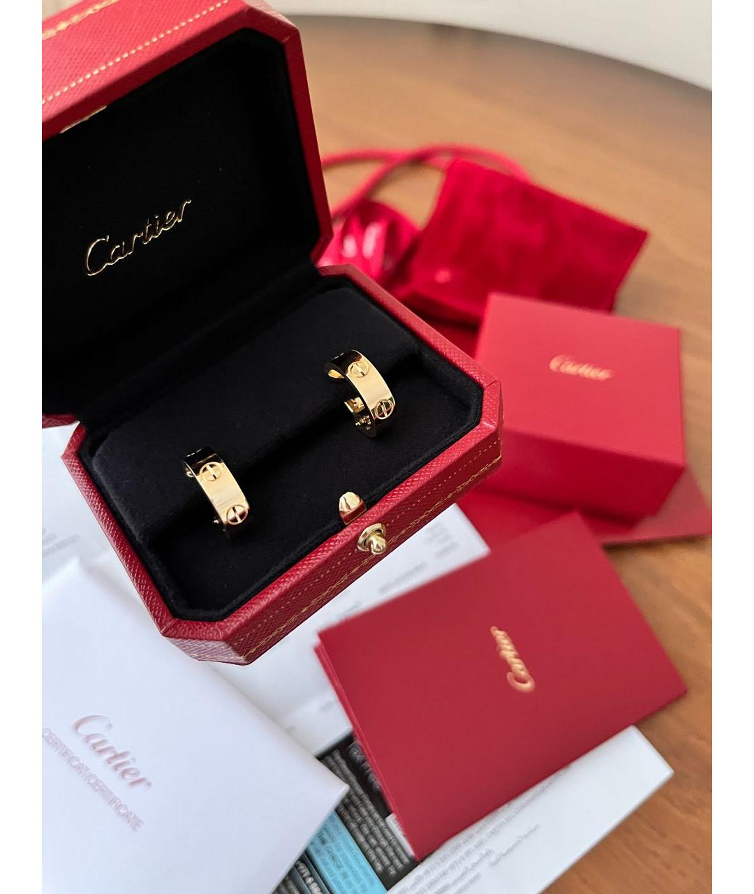 CARTIER Золотые серьги из желтого золота, фото 2