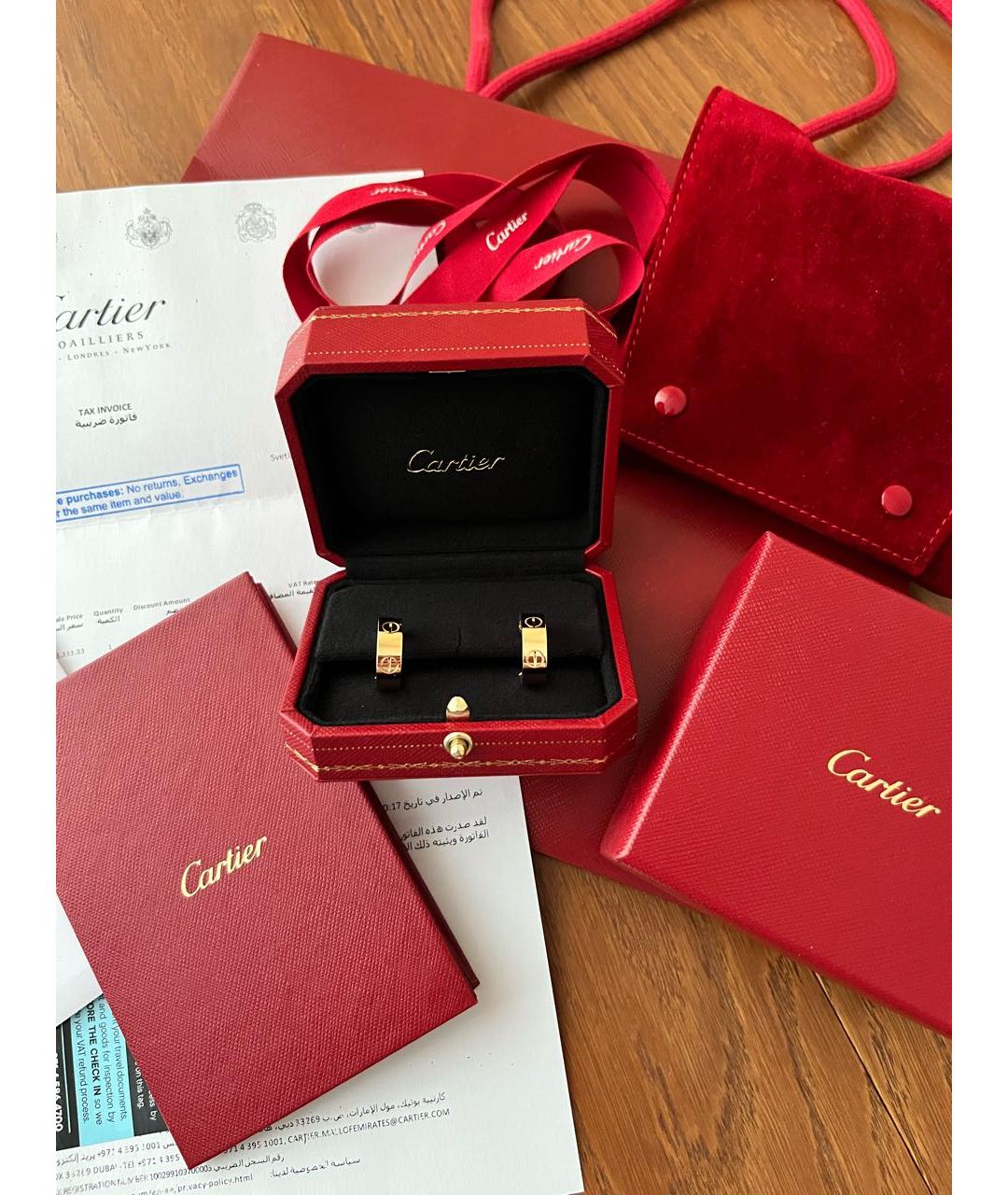 CARTIER Золотые серьги из желтого золота, фото 7