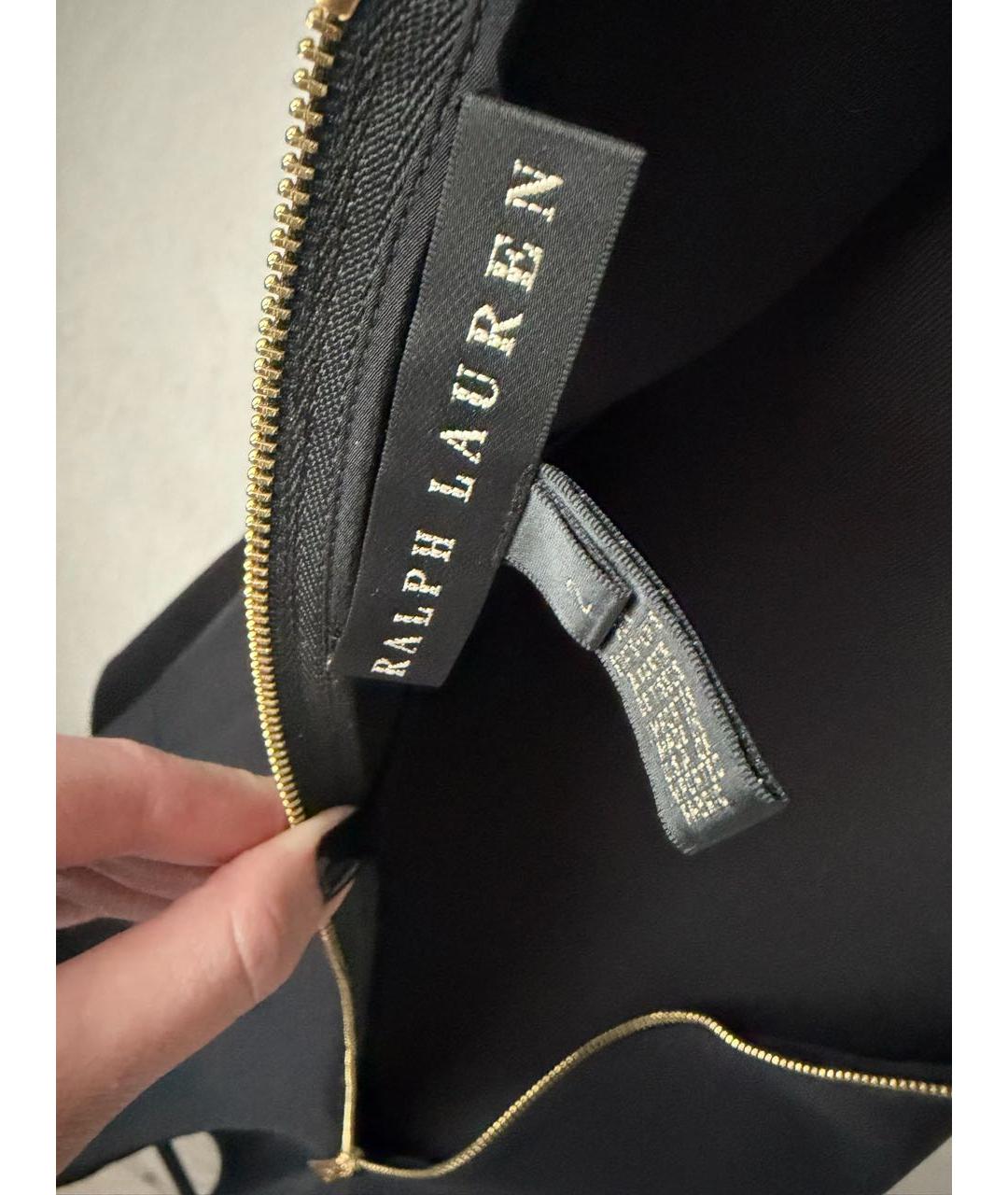 RALPH LAUREN Черное полиамидовое коктейльное платье, фото 4