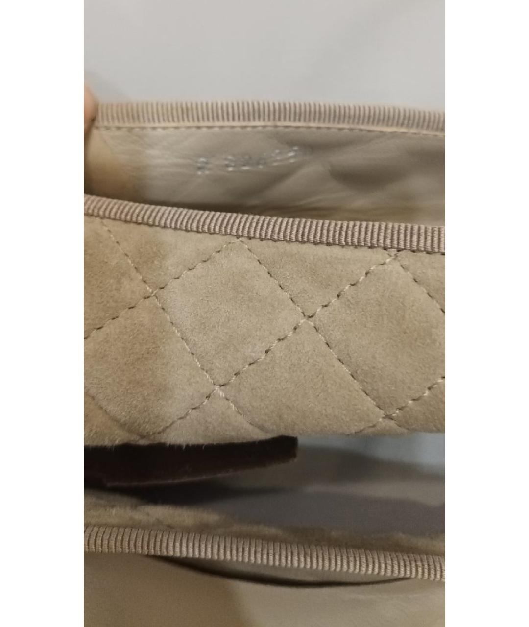 CHANEL Бежевые замшевые балетки, фото 8