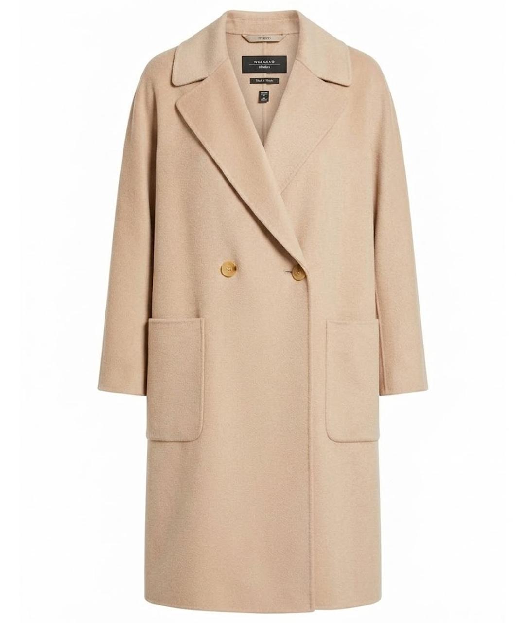 WEEKEND MAX MARA Бежевое шерстяное пальто, фото 1