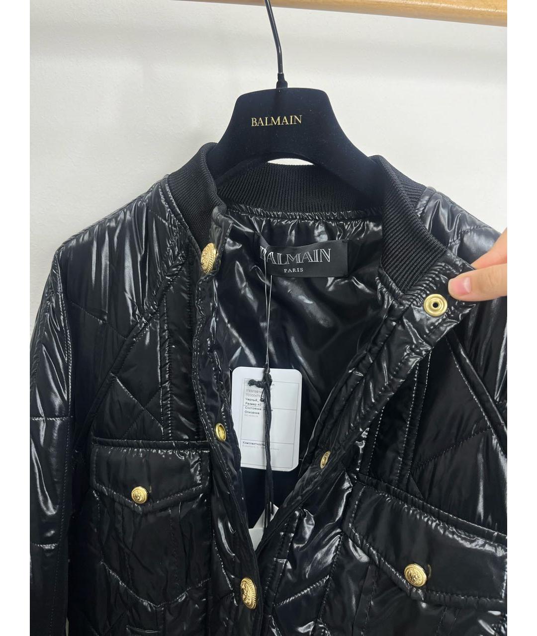 BALMAIN Черная полиамидовая куртка, фото 2