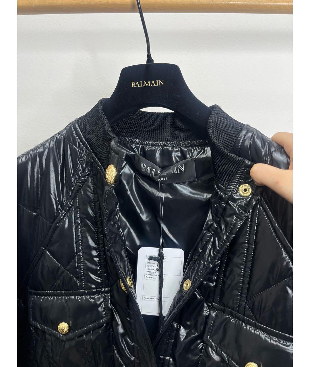 BALMAIN Черная полиамидовая куртка, фото 4