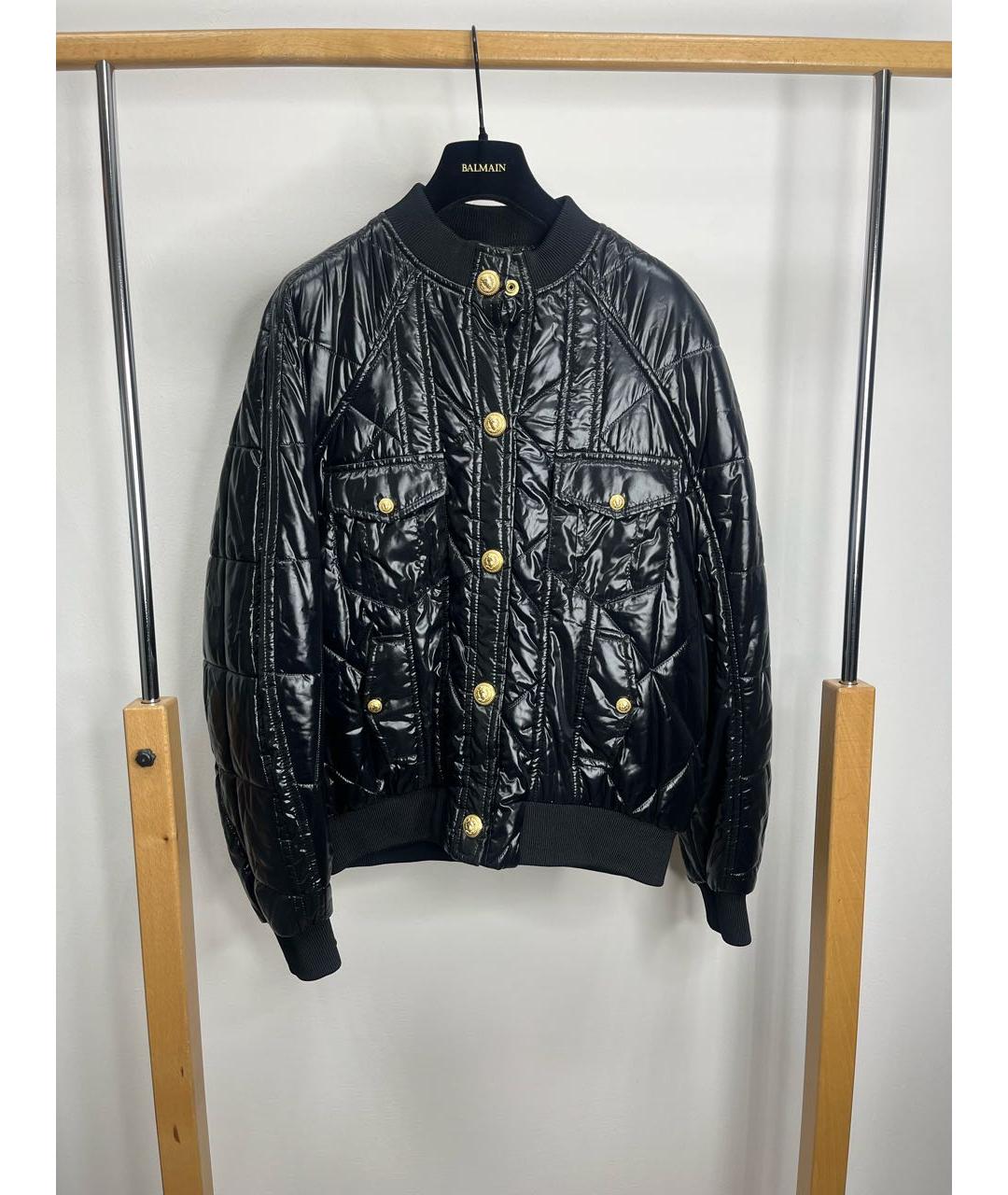 BALMAIN Черная полиамидовая куртка, фото 5
