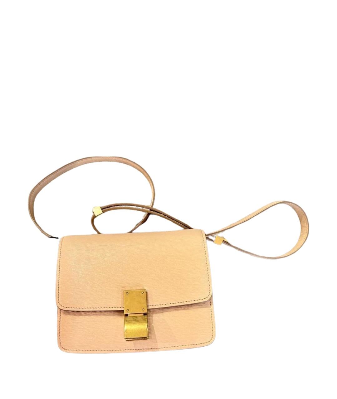 CELINE Бежевая кожаная сумка через плечо, фото 1