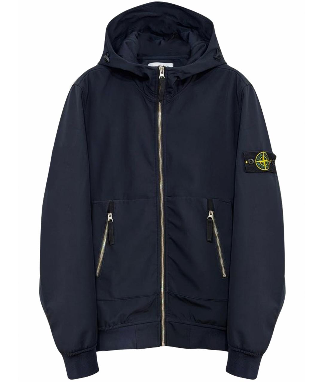 STONE ISLAND Темно-синяя полиэстеровая куртка, фото 1