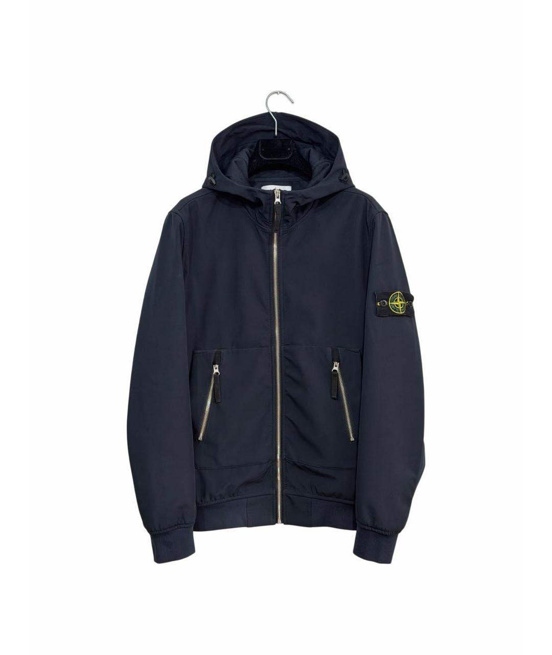 STONE ISLAND Темно-синяя полиэстеровая куртка, фото 9