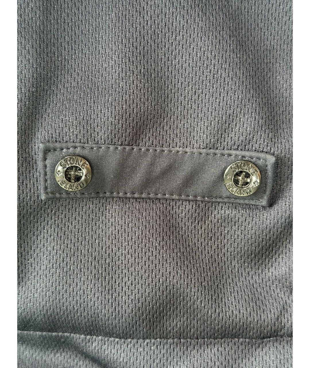 STONE ISLAND Темно-синяя полиэстеровая куртка, фото 6