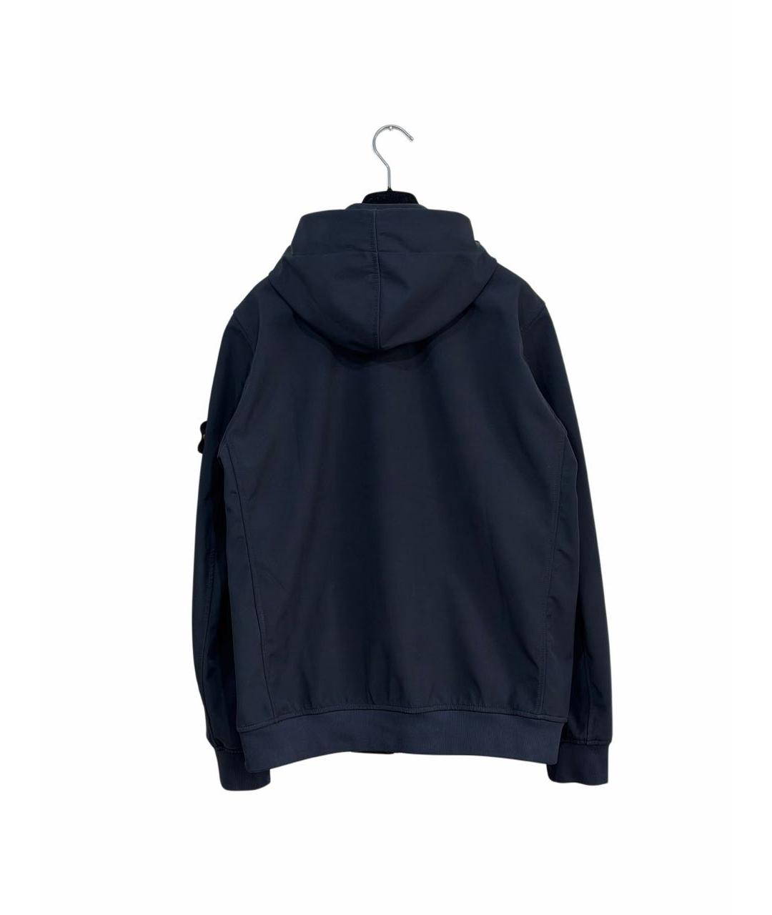 STONE ISLAND Темно-синяя полиэстеровая куртка, фото 3