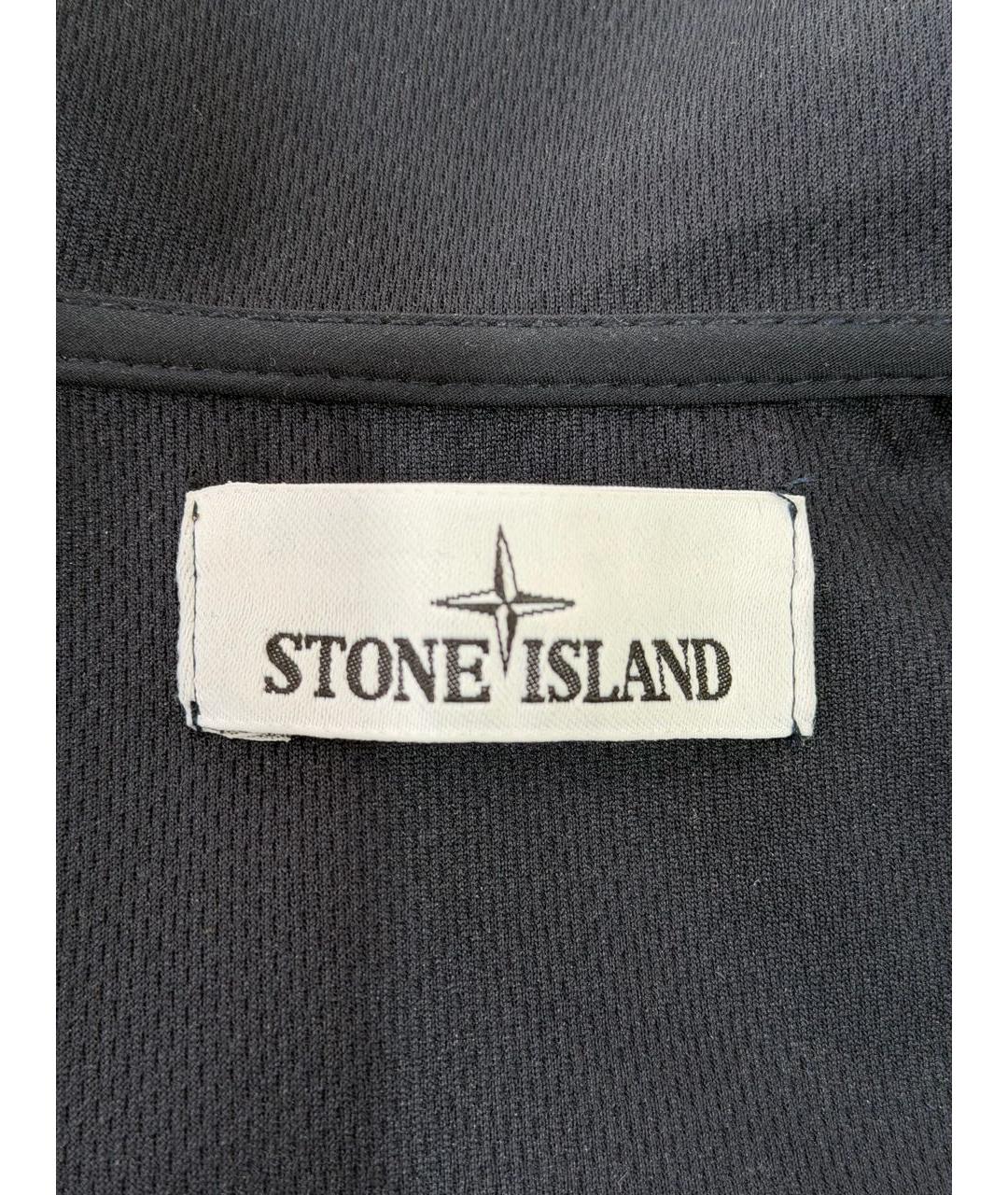 STONE ISLAND Темно-синяя полиэстеровая куртка, фото 4