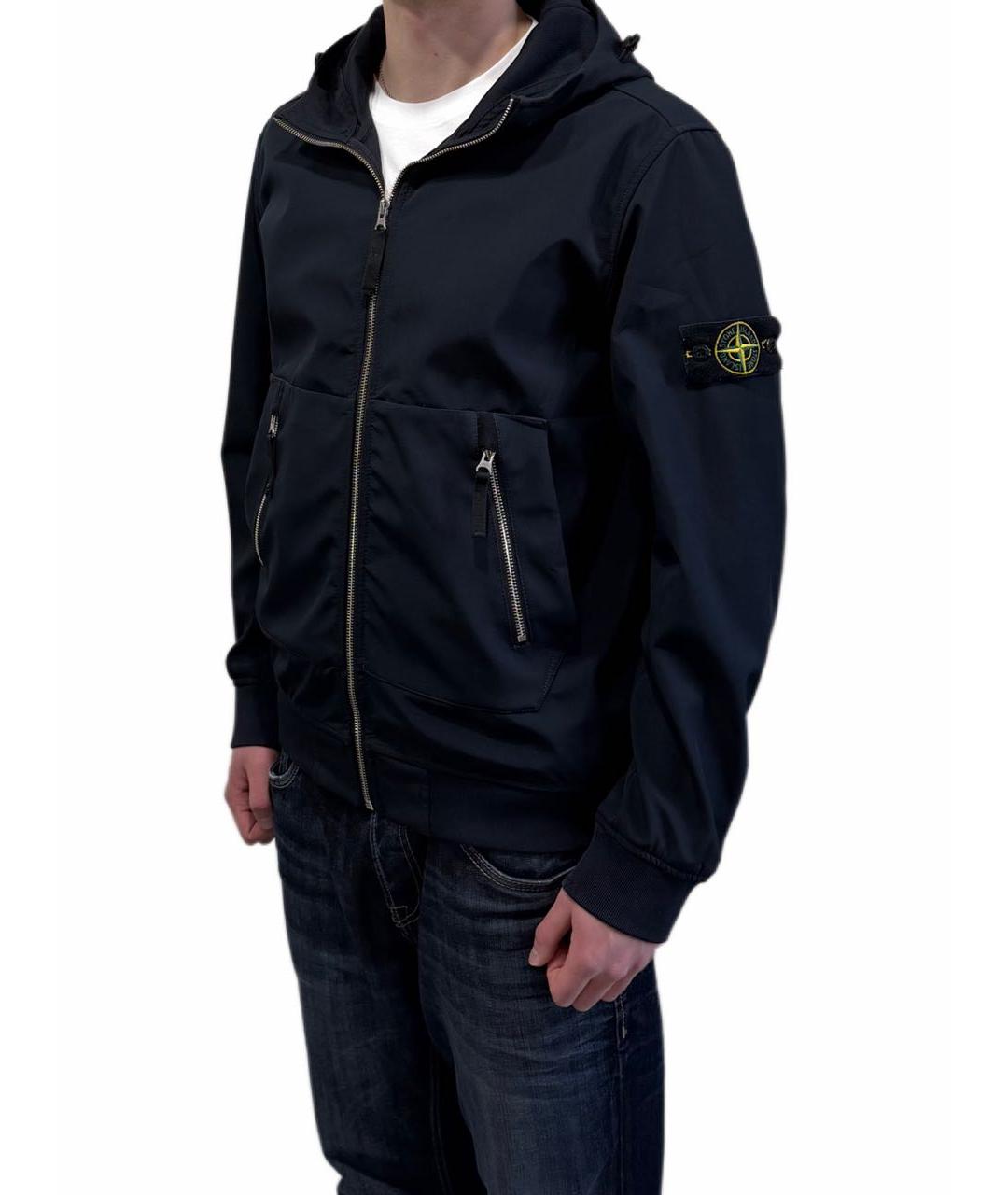 STONE ISLAND Темно-синяя полиэстеровая куртка, фото 8