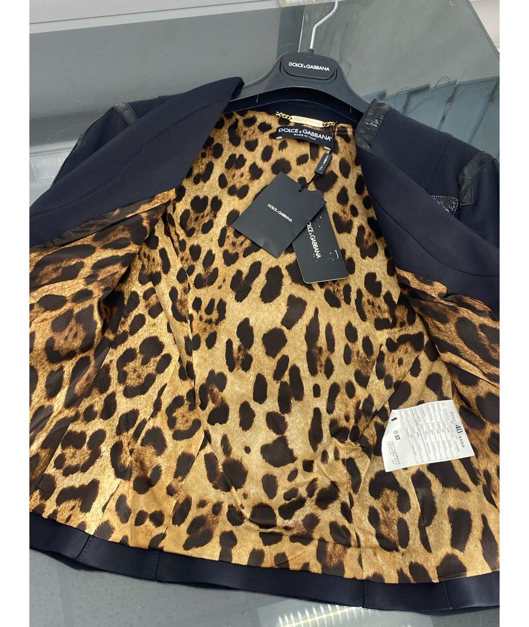 DOLCE&GABBANA Черный полиэстеровый жакет/пиджак, фото 3