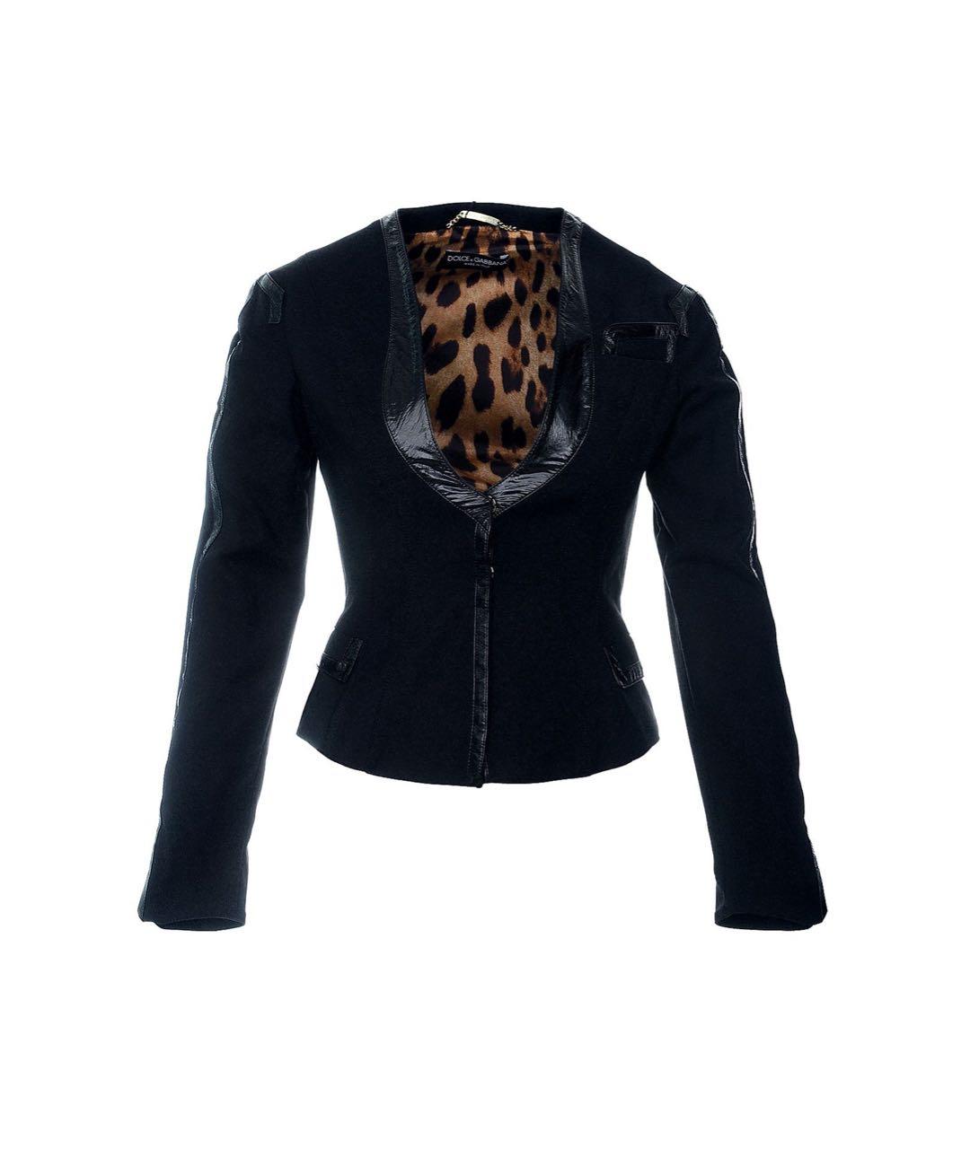 DOLCE&GABBANA Черный полиэстеровый жакет/пиджак, фото 9
