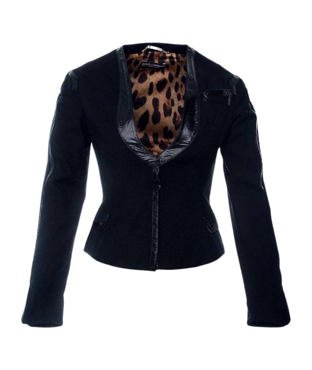 DOLCE&GABBANA Черный полиэстеровый жакет/пиджак, фото 1