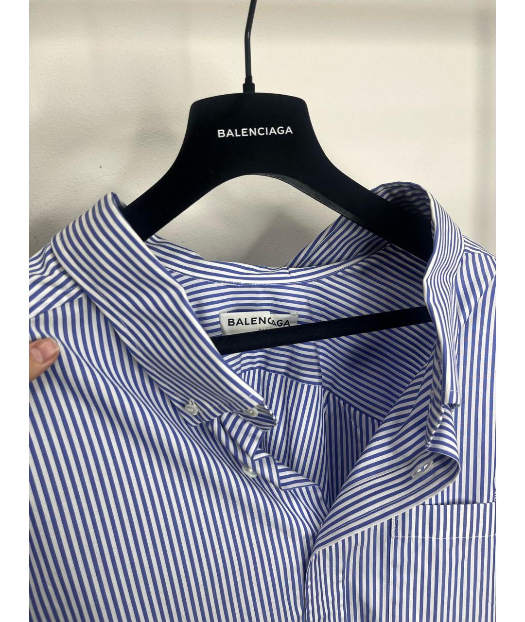 BALENCIAGA Синяя хлопковая блузы, фото 2