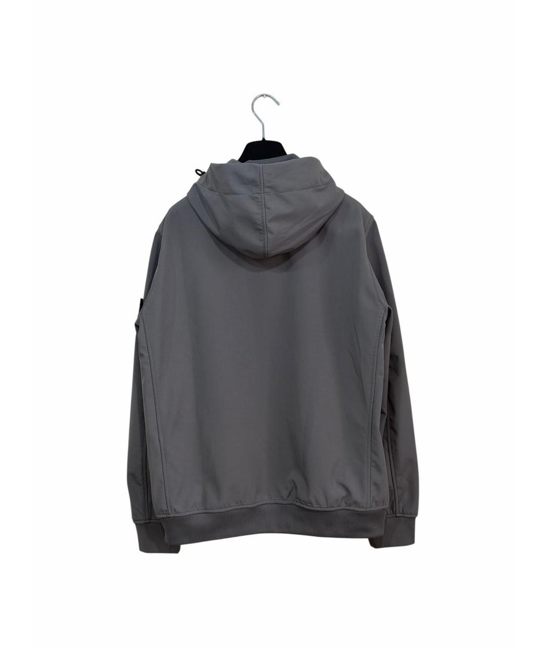 STONE ISLAND Антрацитовая полиэстеровая куртка, фото 2