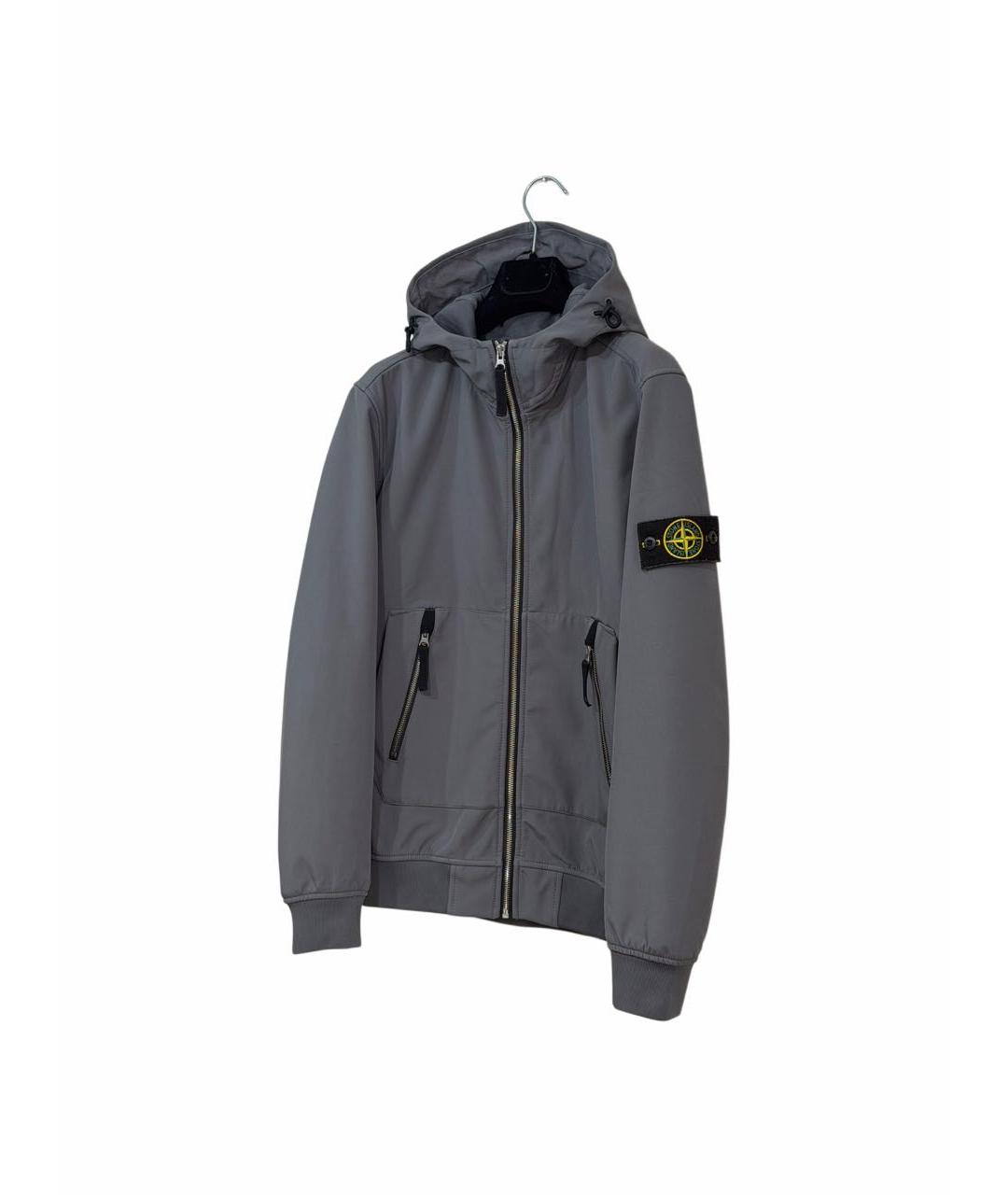 STONE ISLAND Антрацитовая полиэстеровая куртка, фото 3