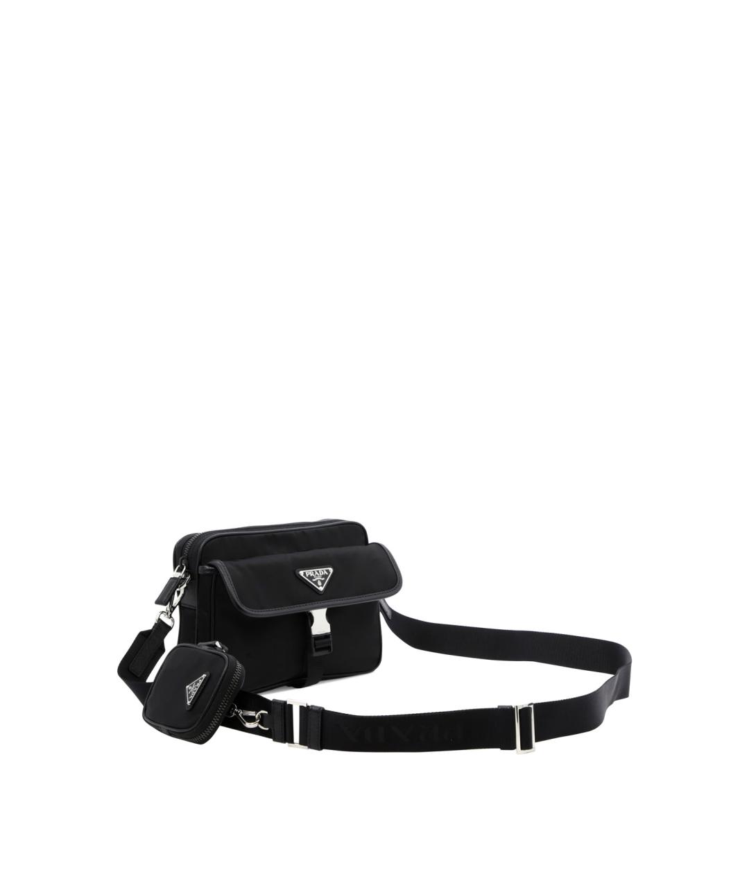 PRADA Черная тканевая сумка на плечо, фото 3