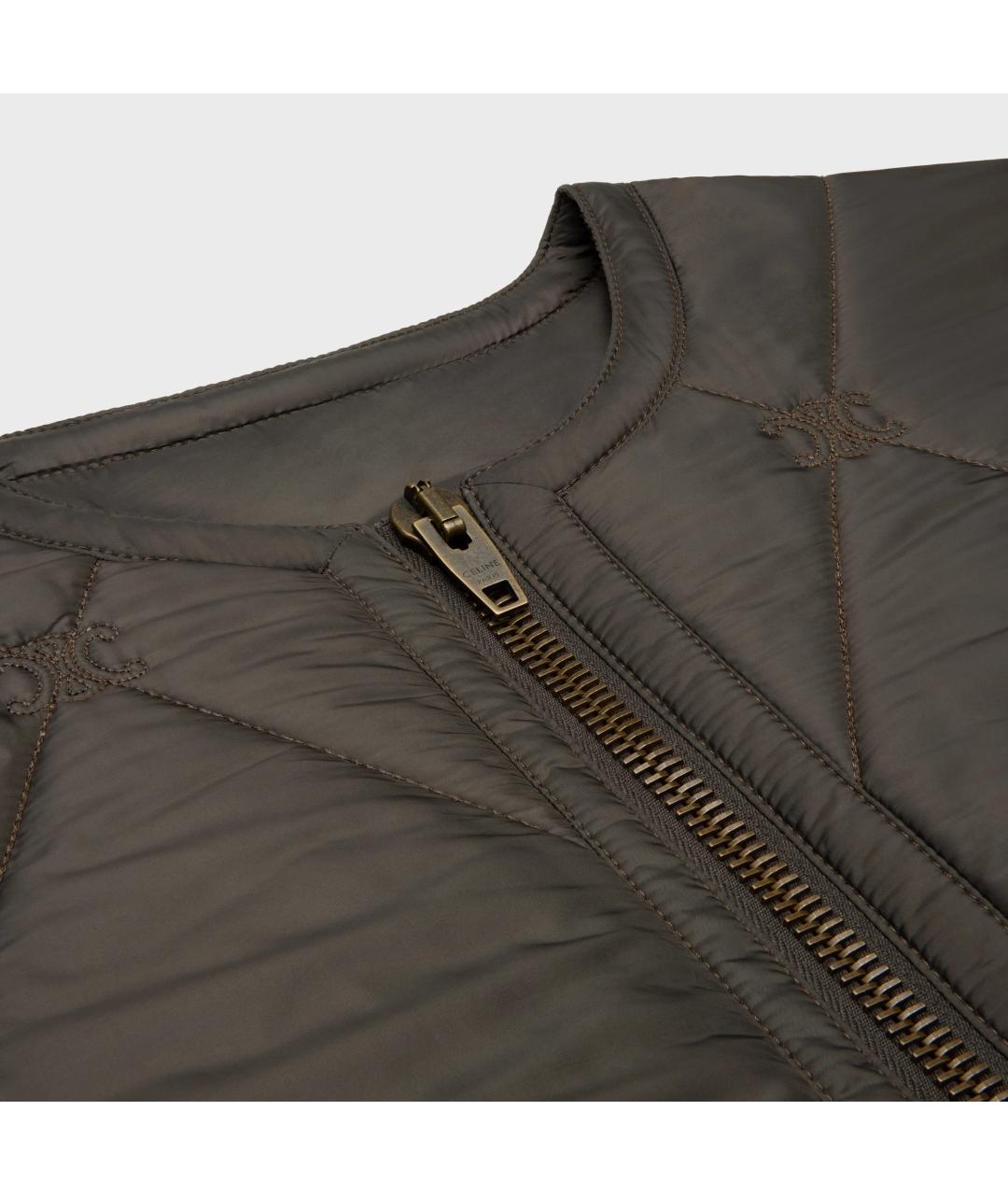 CELINE Хаки полиэстеровая куртка, фото 3