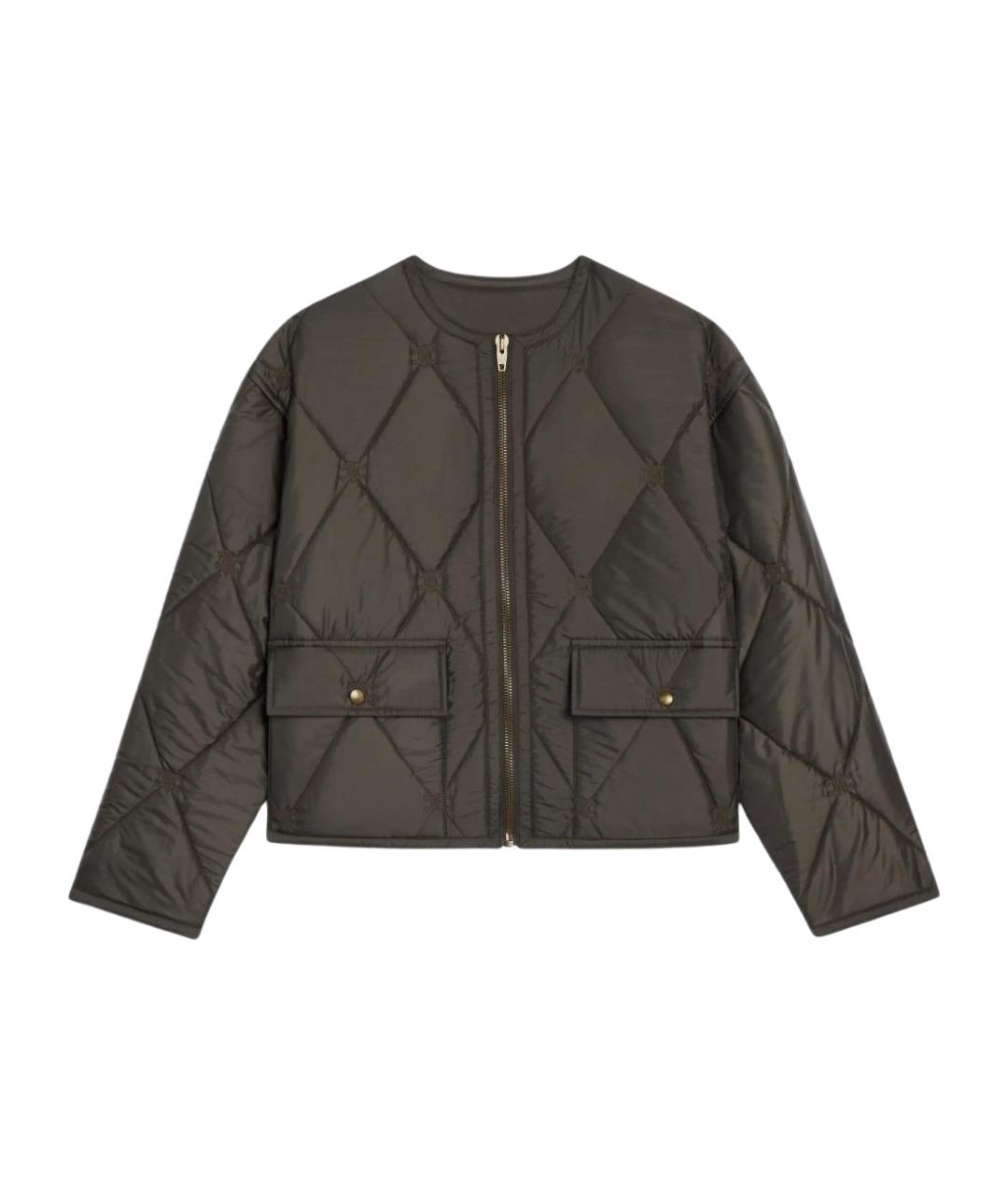 CELINE Хаки полиэстеровая куртка, фото 1