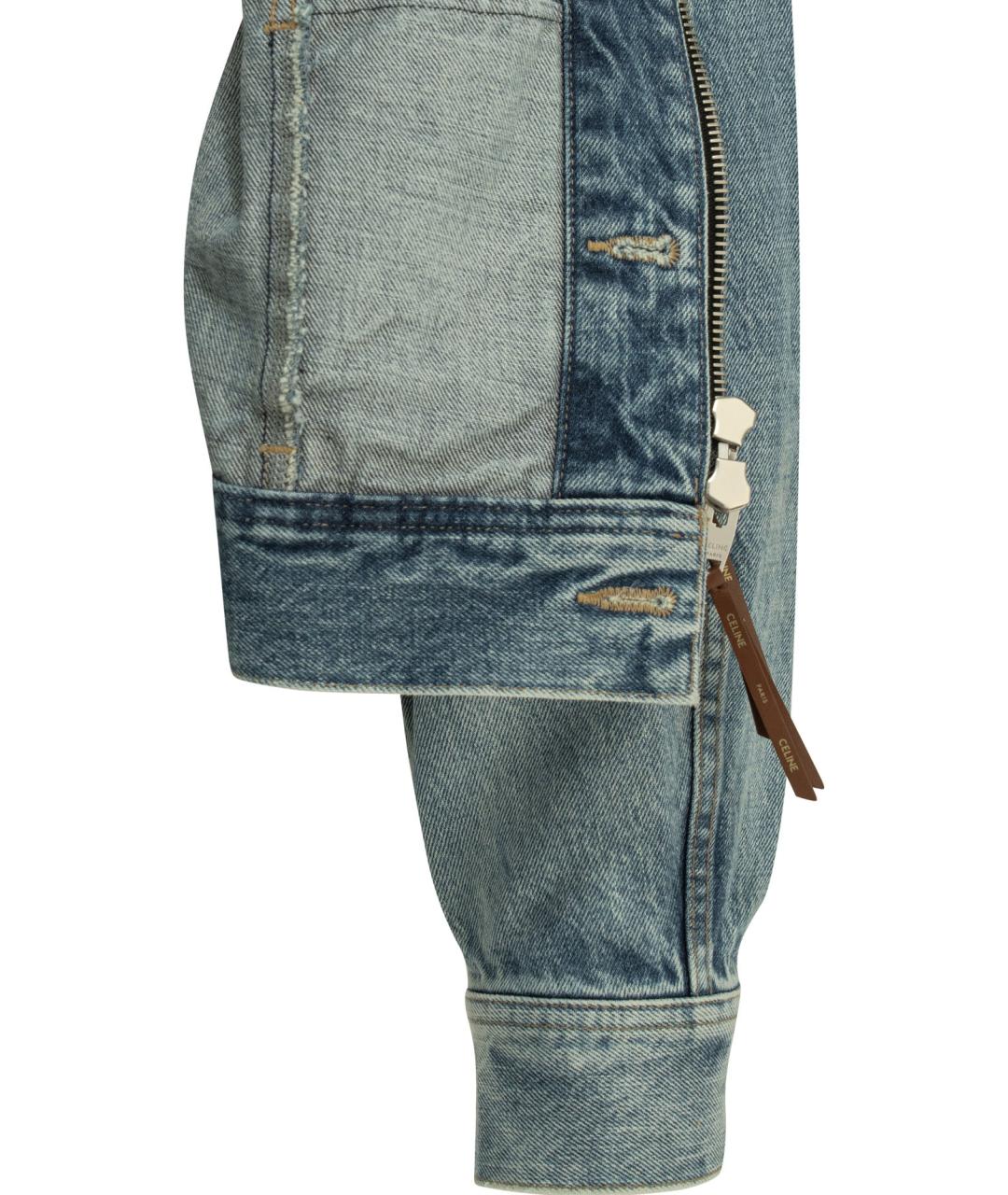 CELINE Синяя хлопковая куртка, фото 4