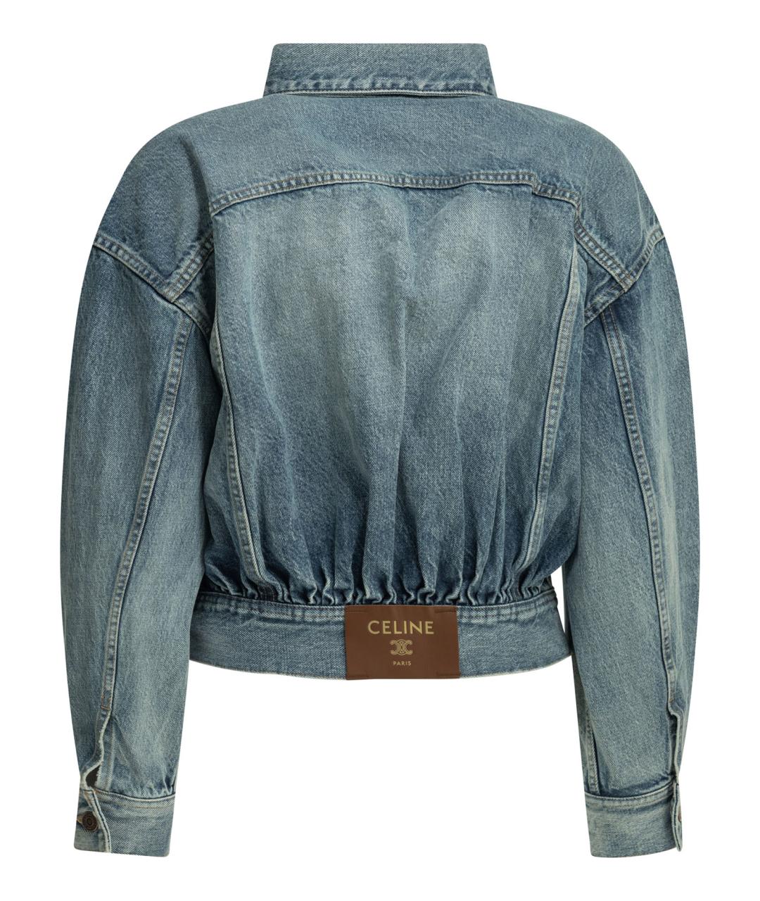 CELINE Синяя хлопковая куртка, фото 2