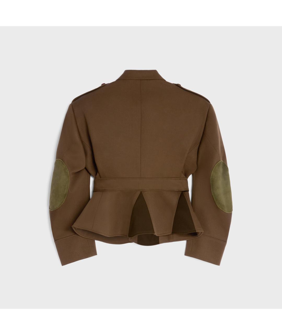 CELINE Коричневая шерстяная куртка, фото 2