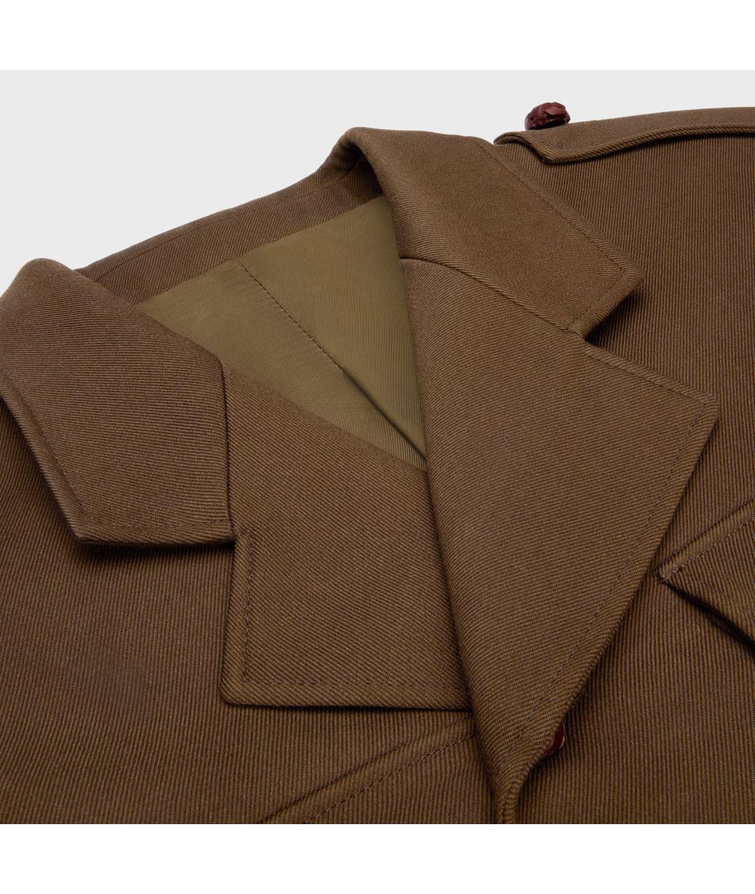 CELINE Коричневая шерстяная куртка, фото 3