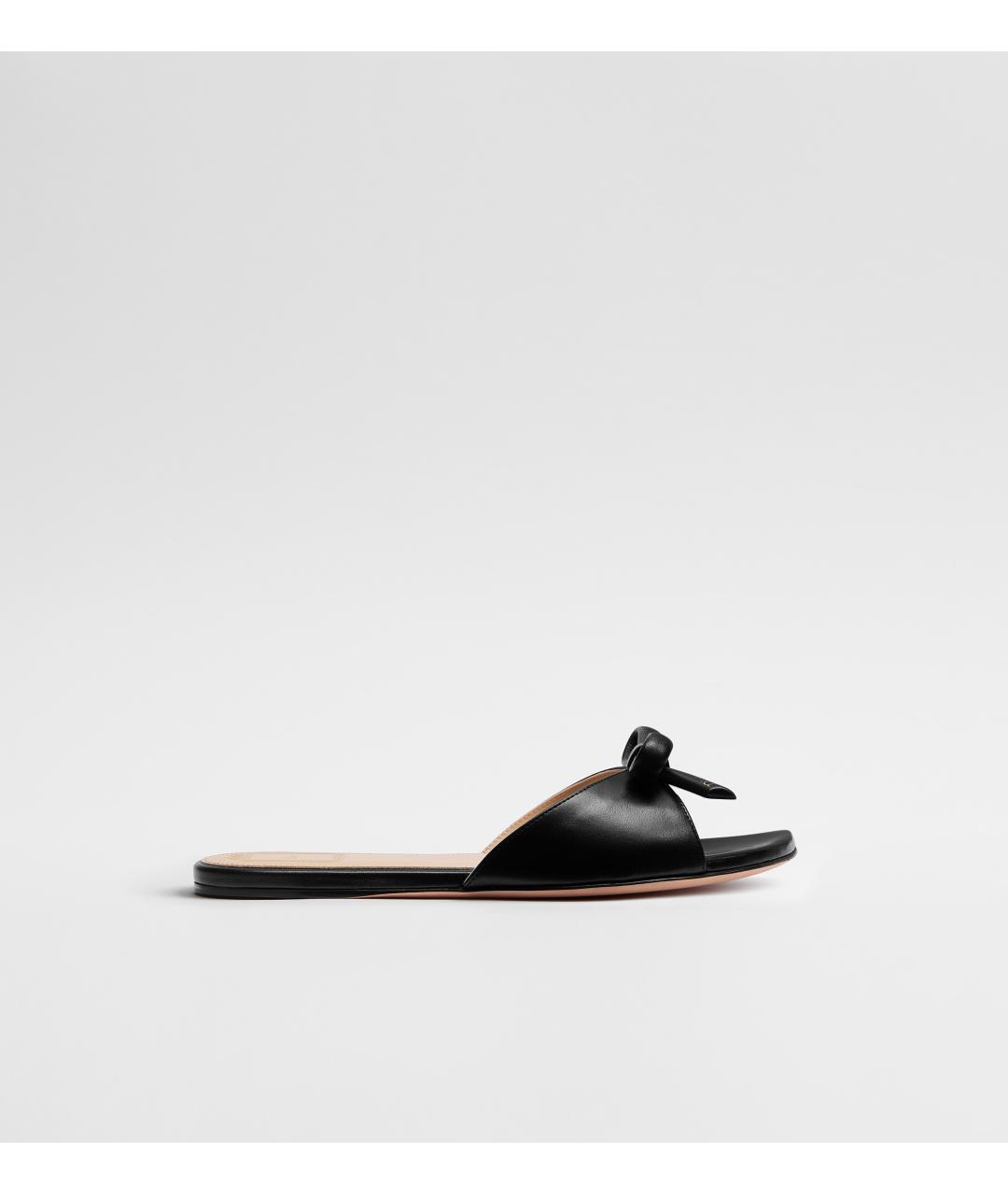 CHRISTIAN DIOR Черные кожаные шлепанцы, фото 6