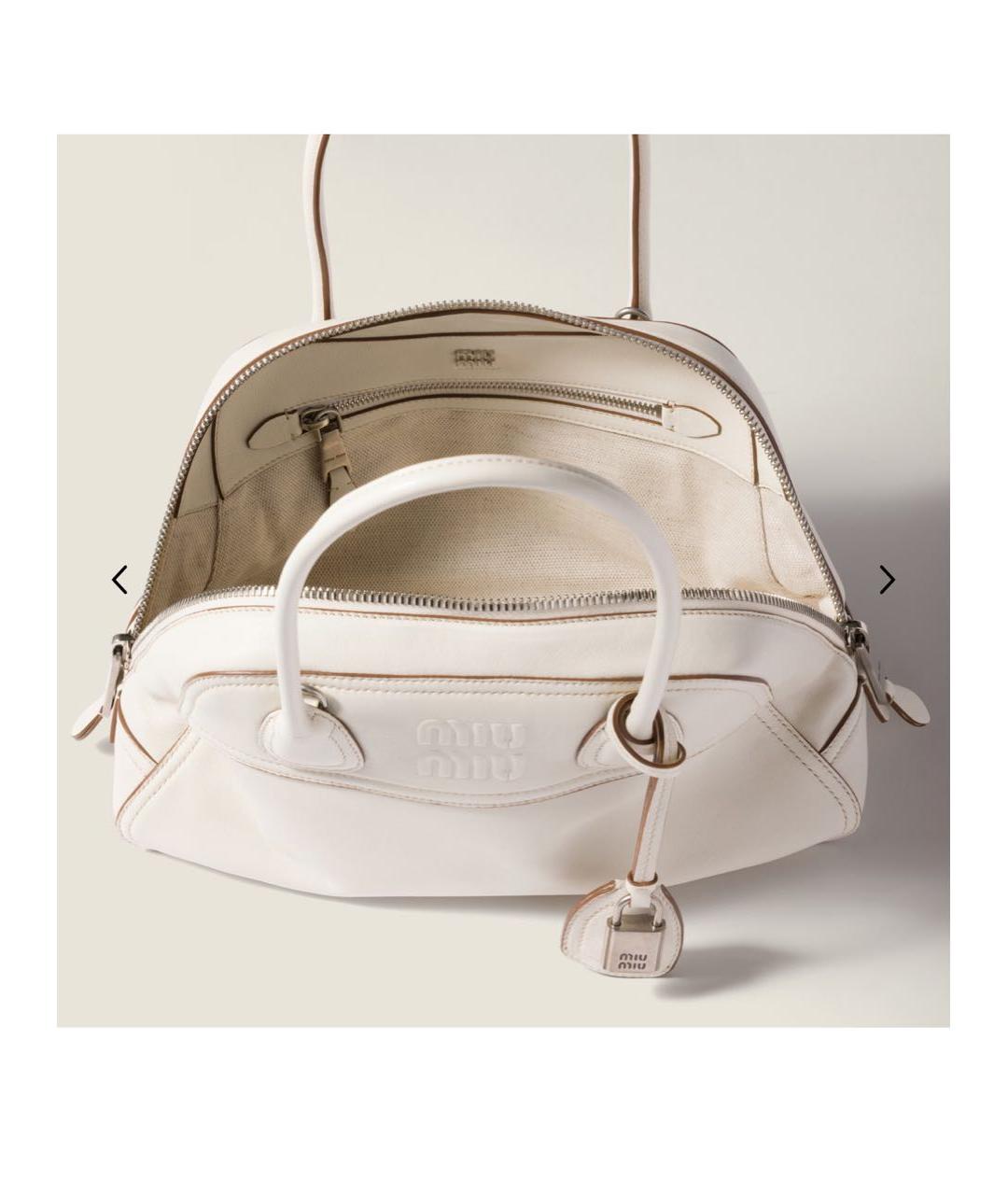 MIU MIU Кожаная сумка с короткими ручками, фото 3