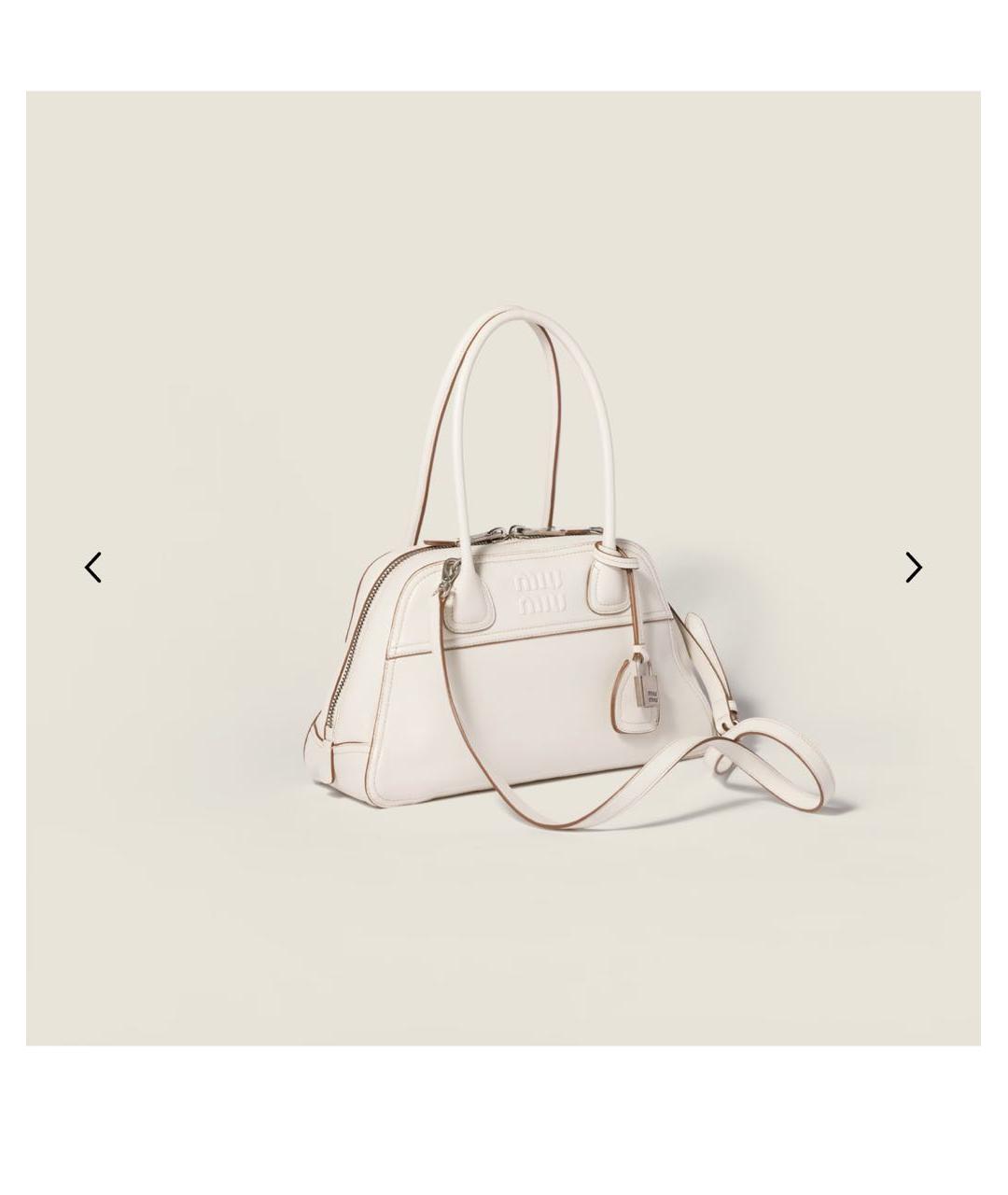 MIU MIU Кожаная сумка с короткими ручками, фото 2