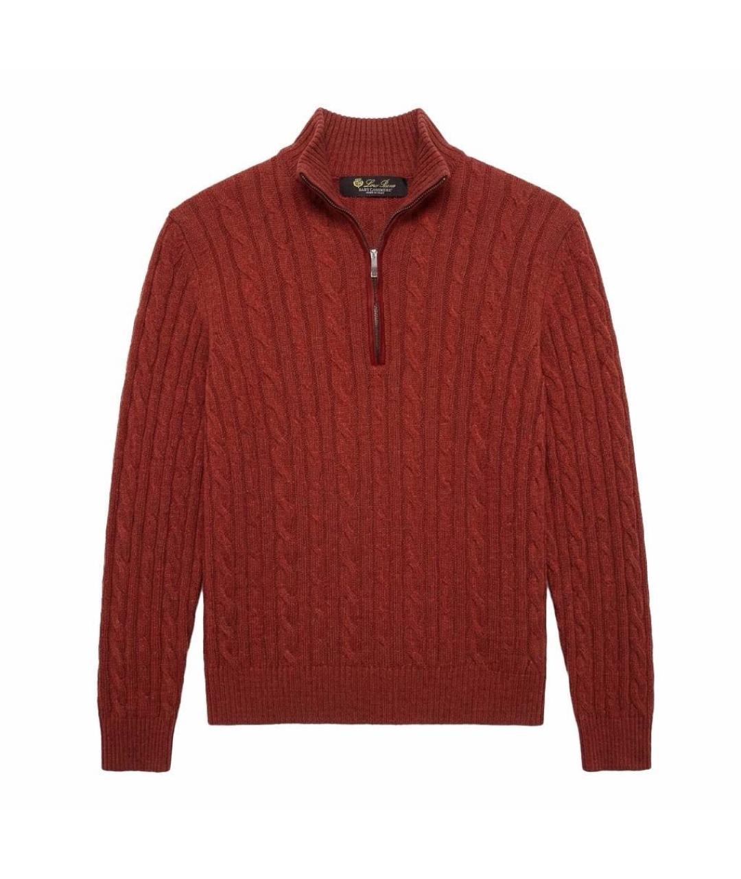 LORO PIANA Красный кашемировый джемпер / свитер, фото 4