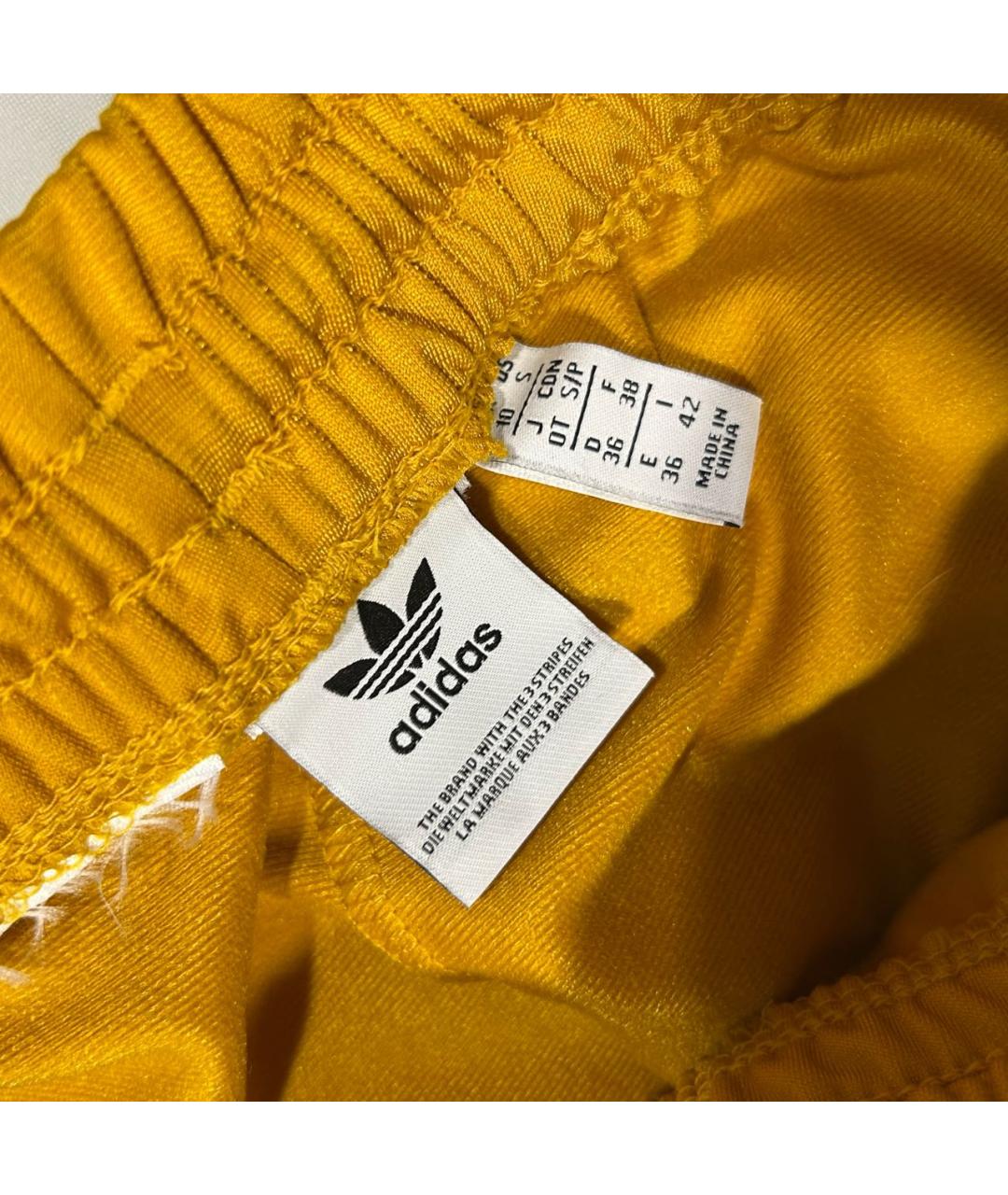 ADIDAS Горчичные полиэстеровые спортивные брюки и шорты, фото 5