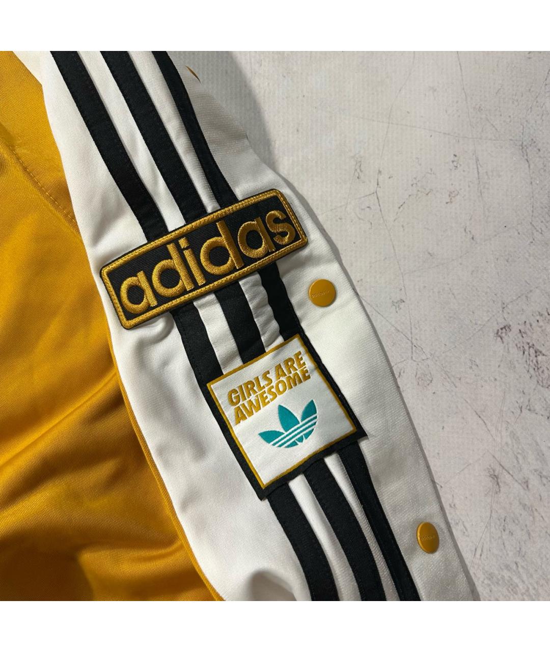 ADIDAS Горчичные полиэстеровые спортивные брюки и шорты, фото 3
