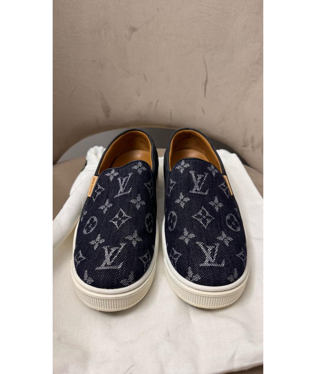 LOUIS VUITTON Темно-синие слипоны, фото 2