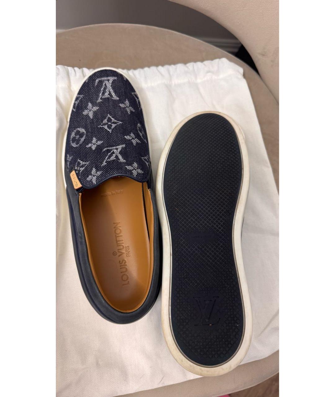 LOUIS VUITTON Темно-синие слипоны, фото 5