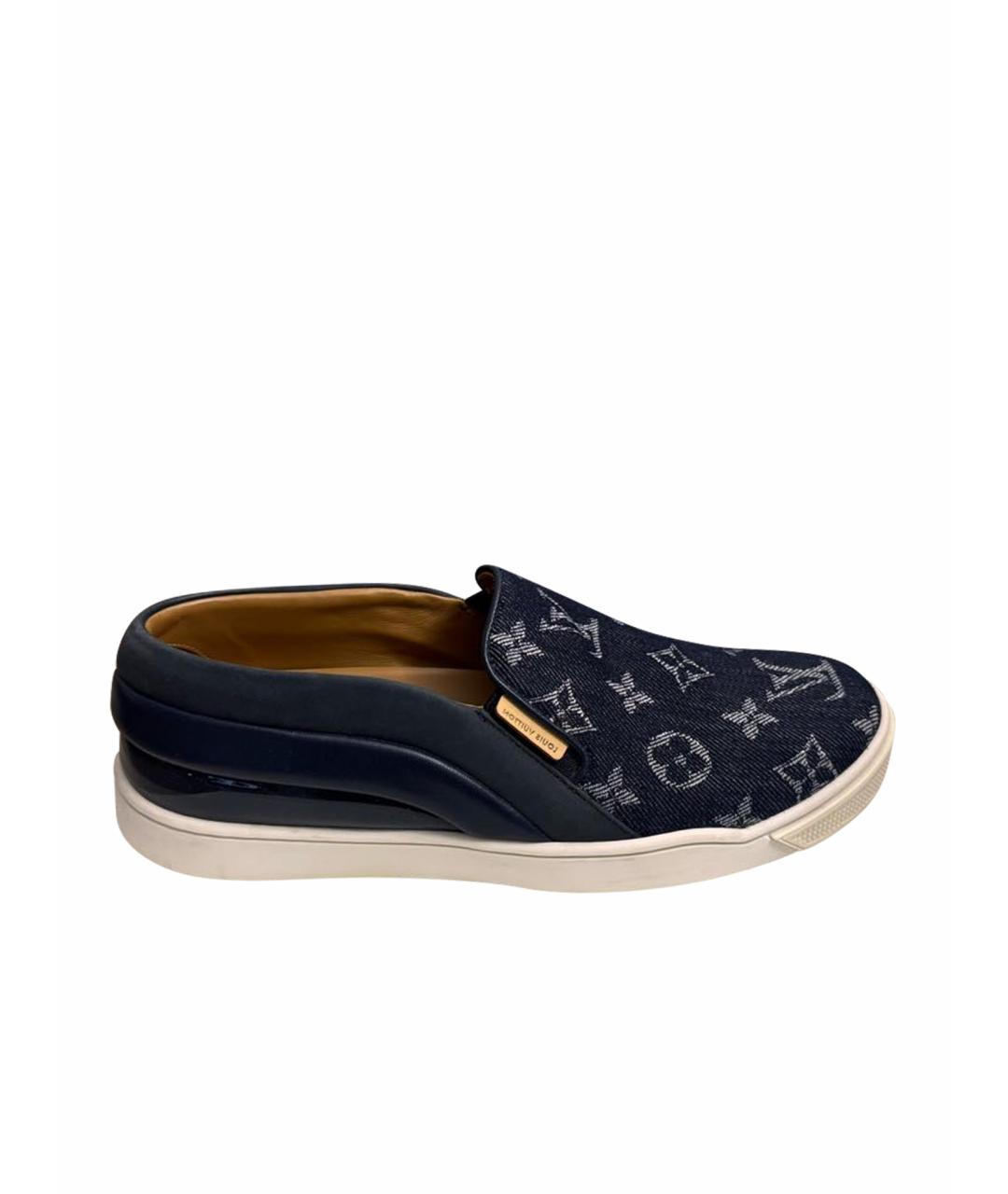 LOUIS VUITTON Темно-синие слипоны, фото 1