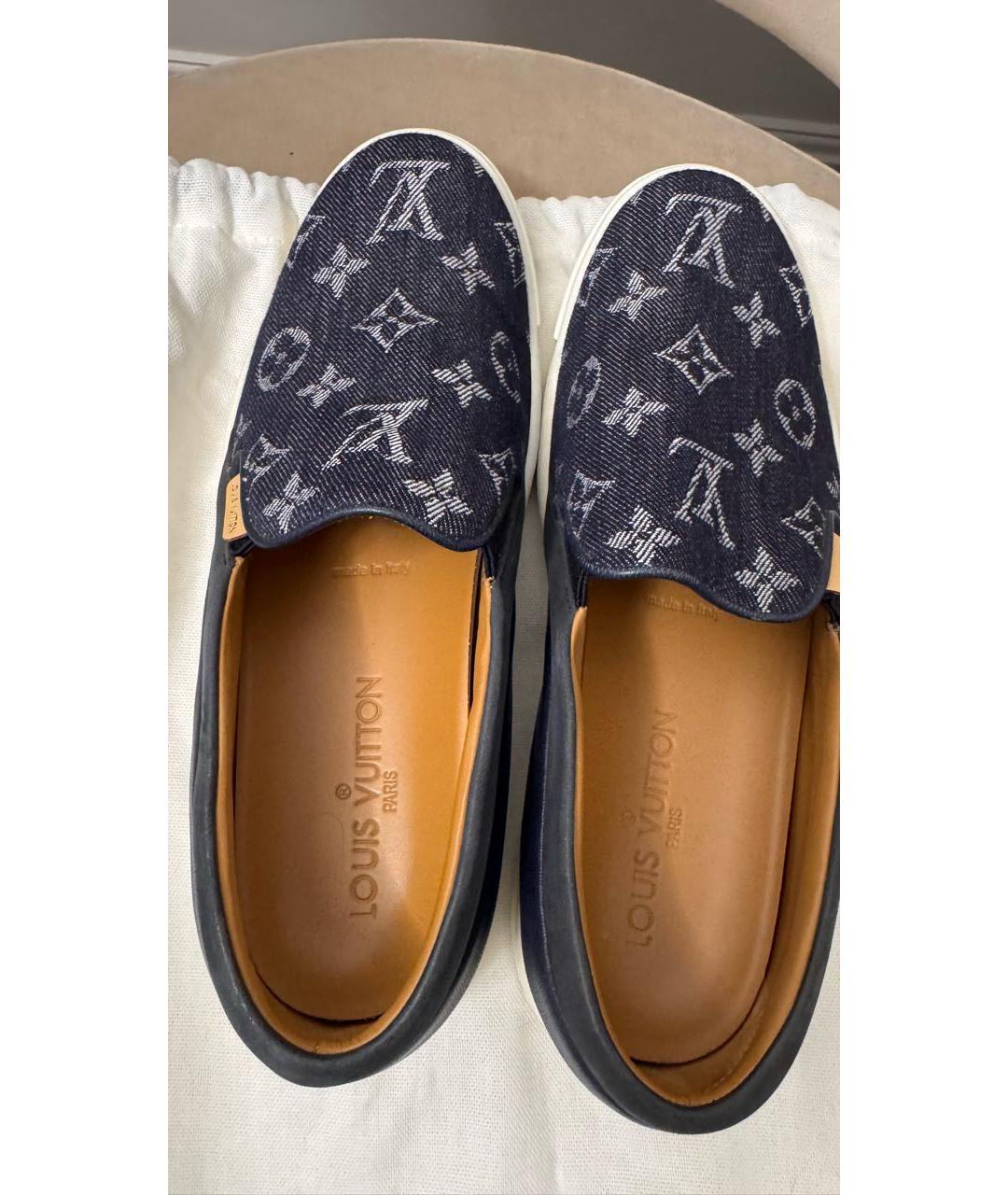 LOUIS VUITTON Темно-синие слипоны, фото 3